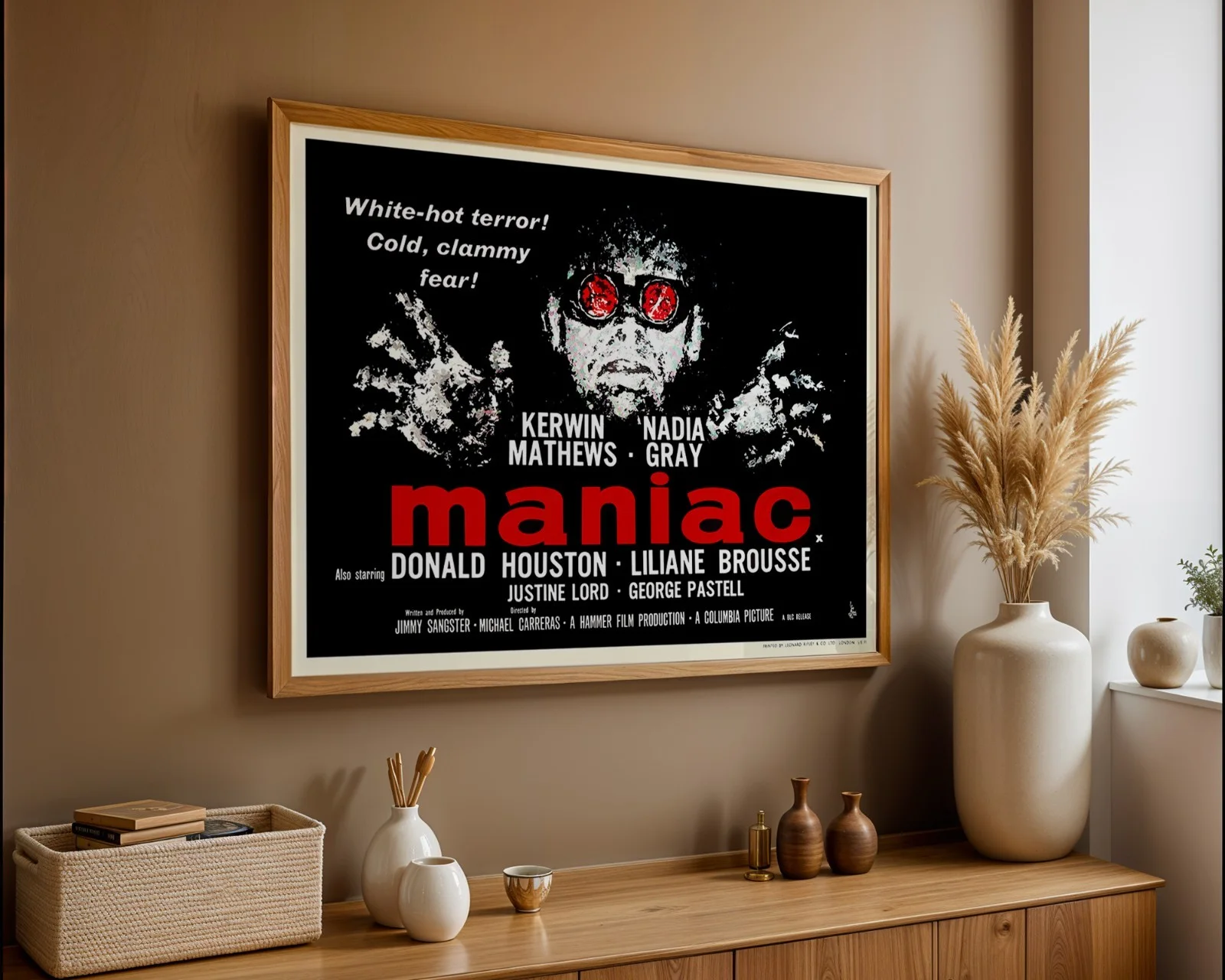 Maniac - 1963 Hammer Horror Film Restored 30" x 40" UK Quad Poster, изображение 3
