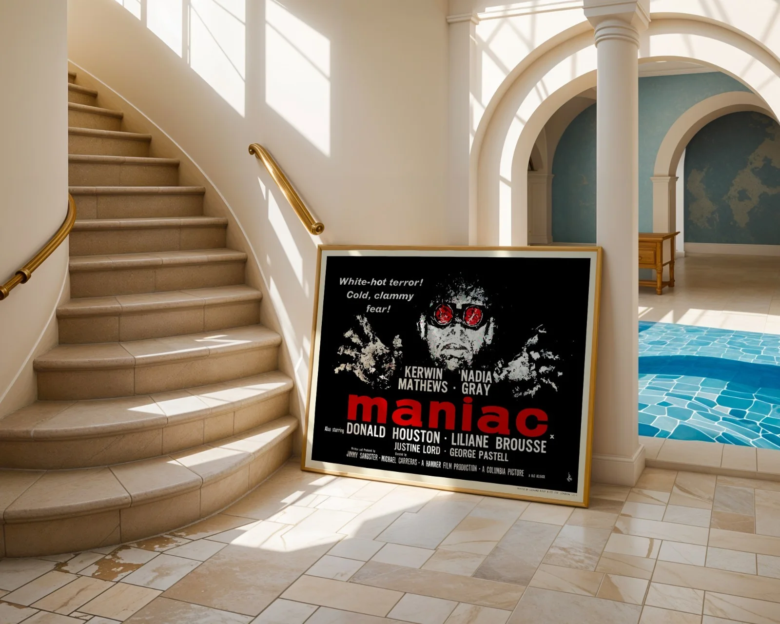 Maniac - 1963 Hammer Horror Film Restored 30" x 40" UK Quad Poster, изображение 4