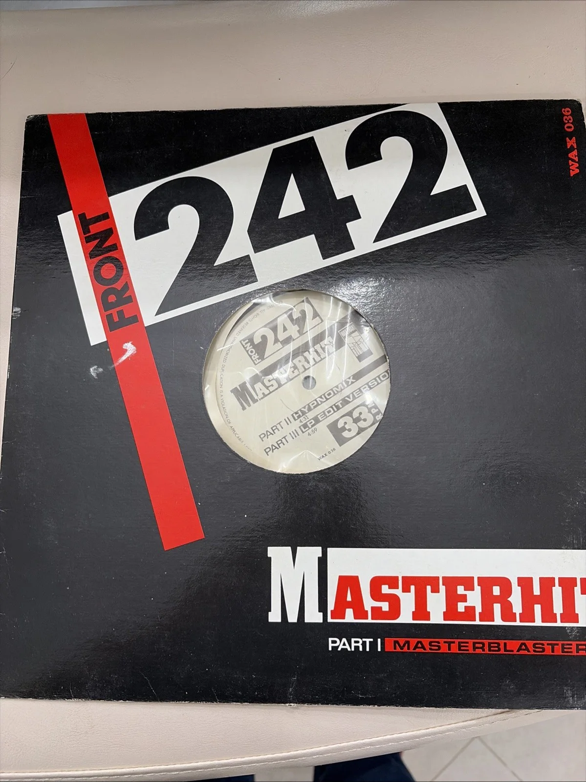 Signed Front 242 Masterhit Part 1,2&3 Vinyl, image 2