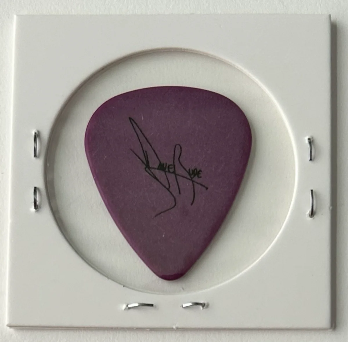 Tesla - Dave Rude Signature Tour Guitar Pick - Purple/Black, image 2