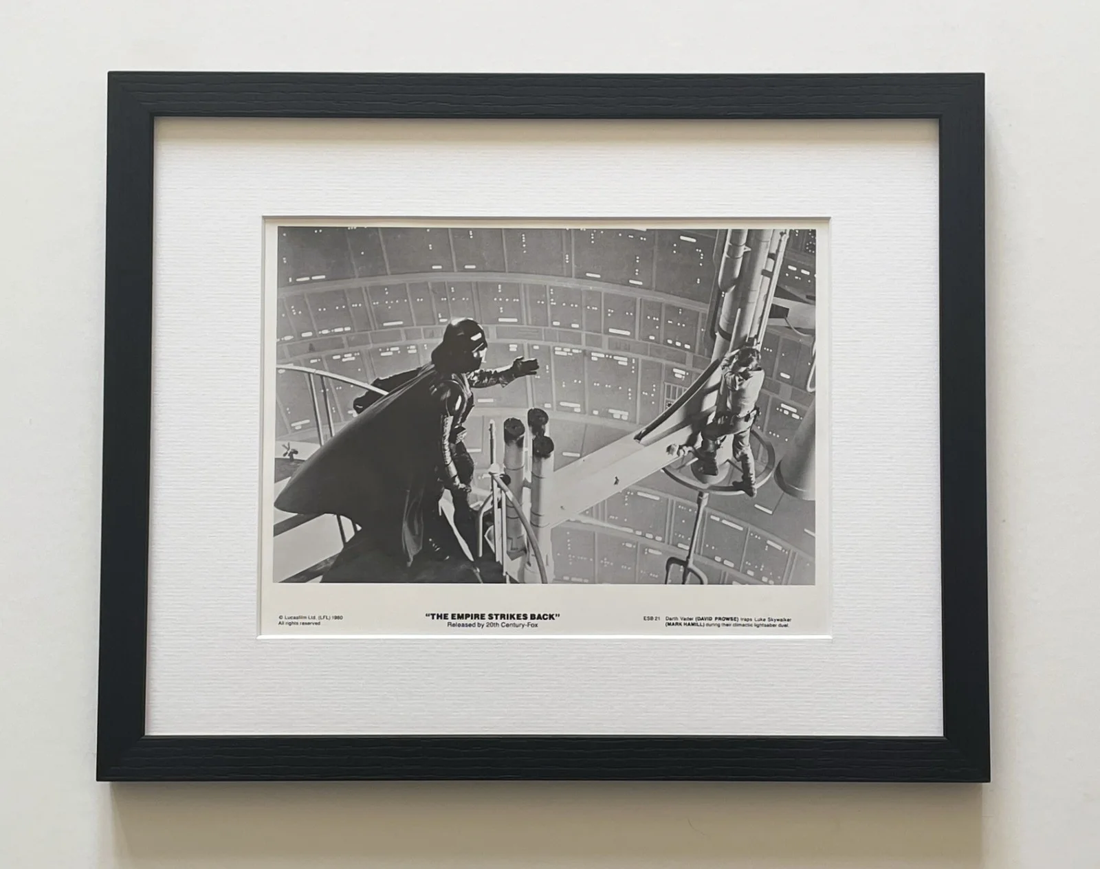 Star Wars The Empire Strikes Back Original Framed 8X10 Inch B&W Press Still, image 2