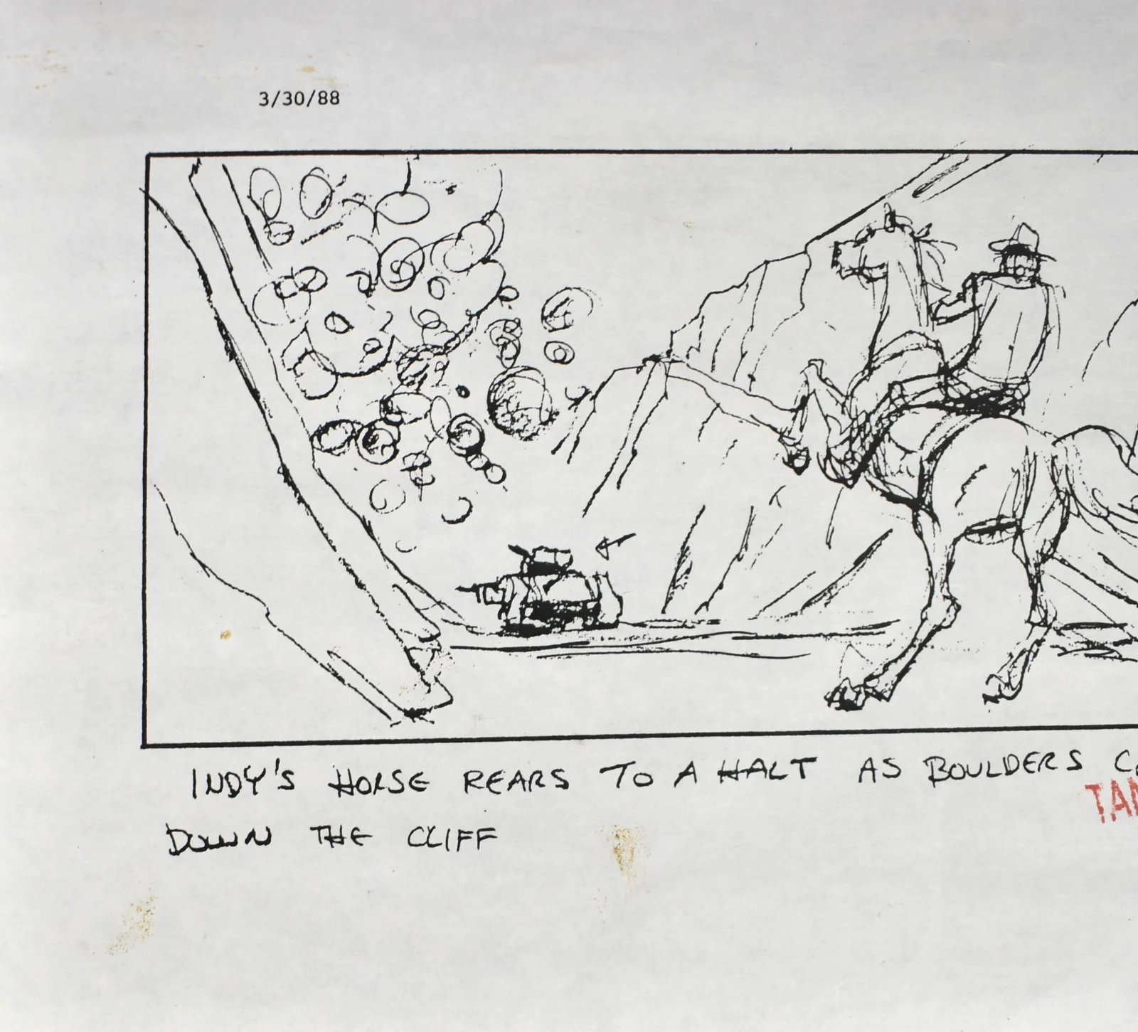 Indiana Jones and the Last Crusade (1989) Original Production Storyboard, изображение 3