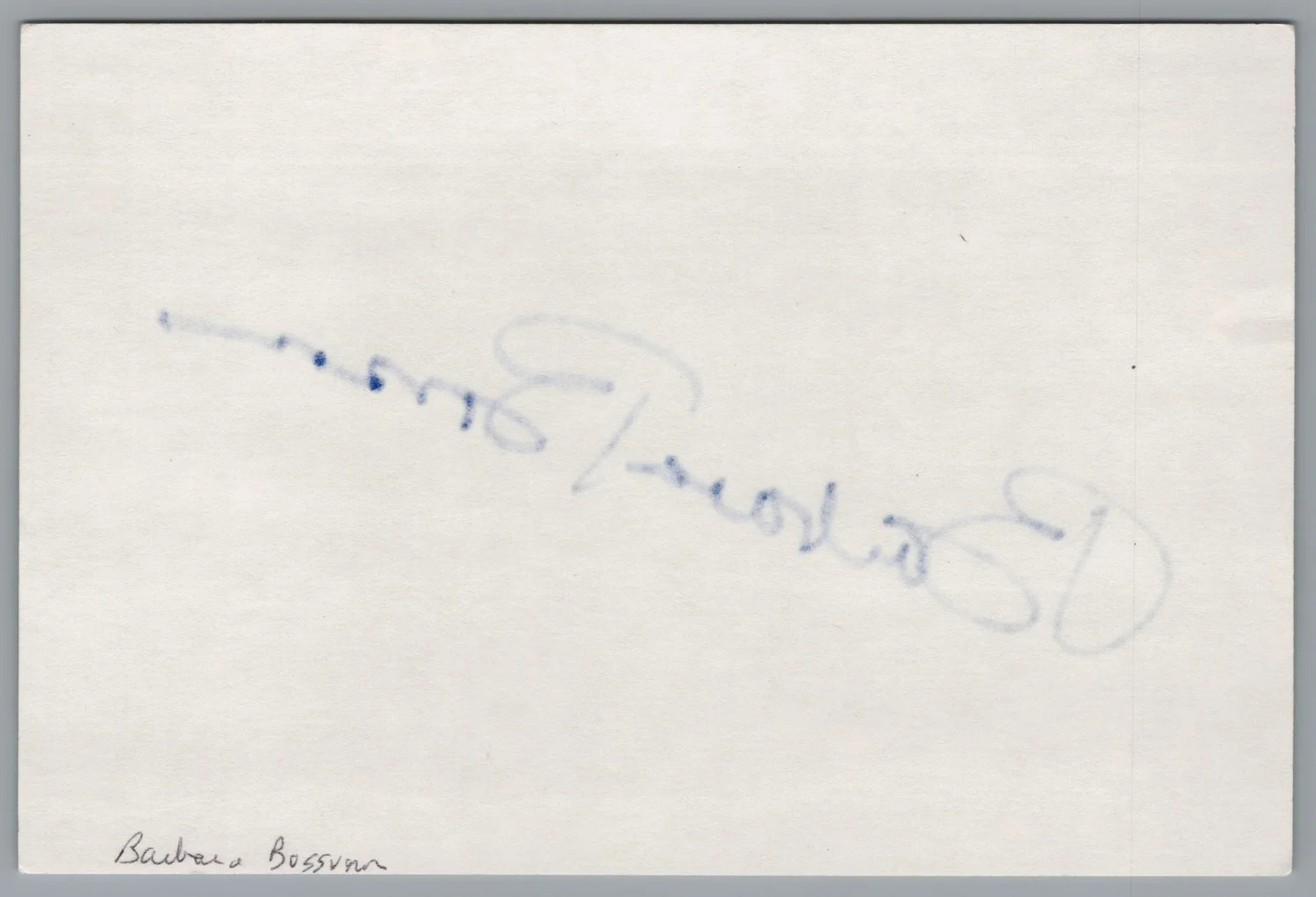 Barbara Bosson — Barbara Bosson Signed 4x6 Index Card Hill Street Blues Autographed, изображение 2