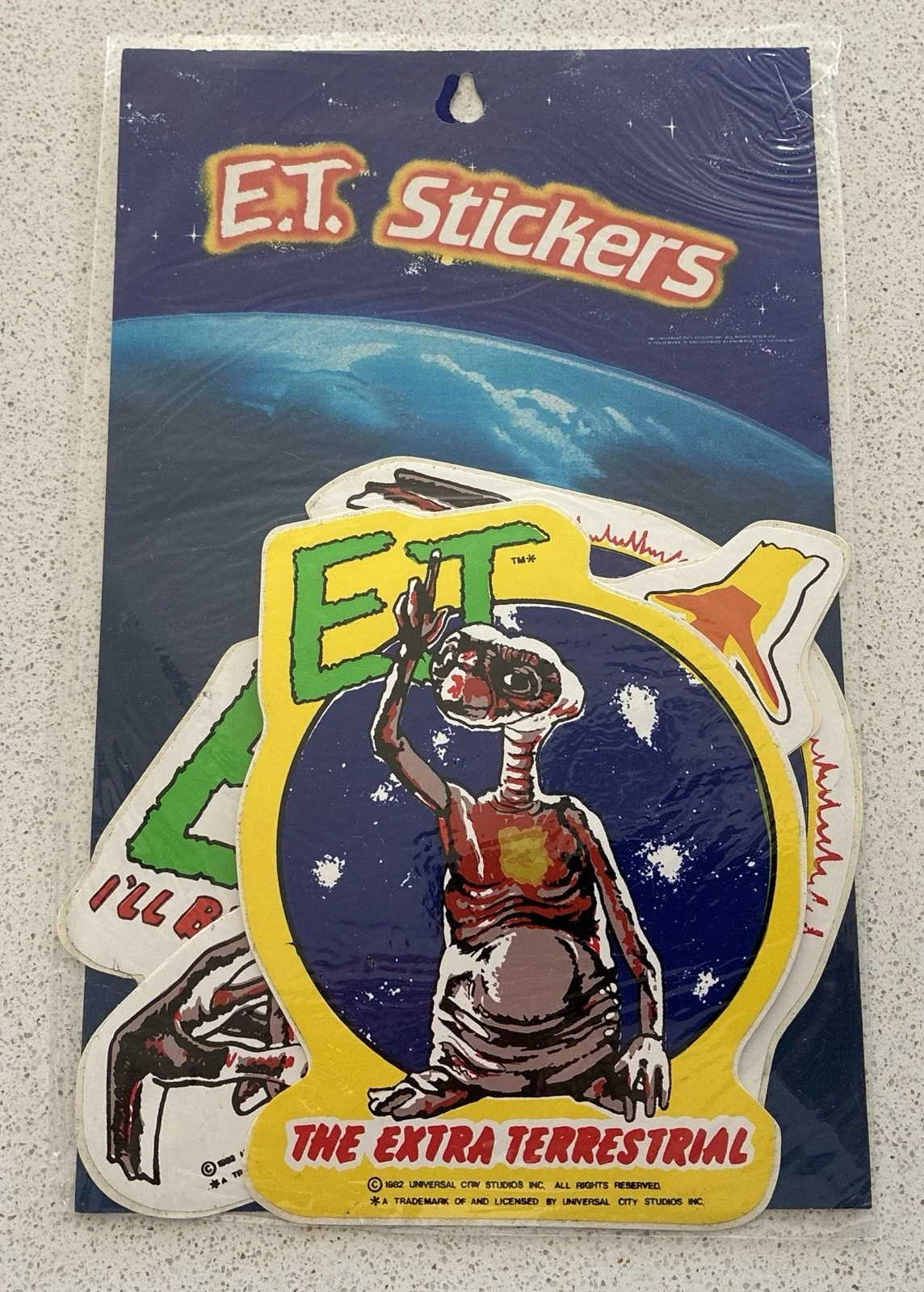 VINTAGE E.T. STICKER PACK - 1982 - UNIVERSAL CITY STUDIOS - EXTRA TERRESTRIAL ET, image 4