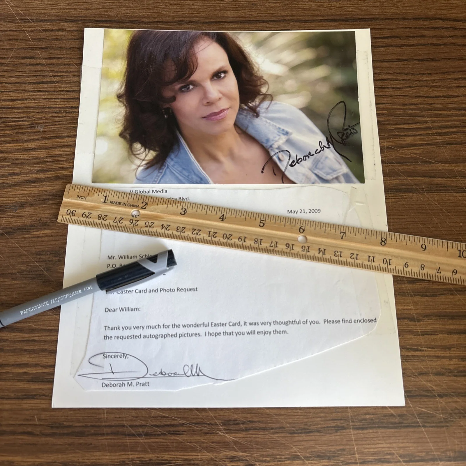 Deborah Pratt Bellisario Days of Our Lives Actress Signed Photos & Letter, изображение 2