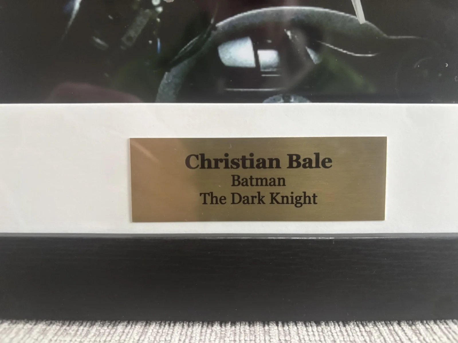 Christian Bale — Christian Bale Signed Batman Dark Knight 8x10 Photo Becket FRAMED Autograph, image 3