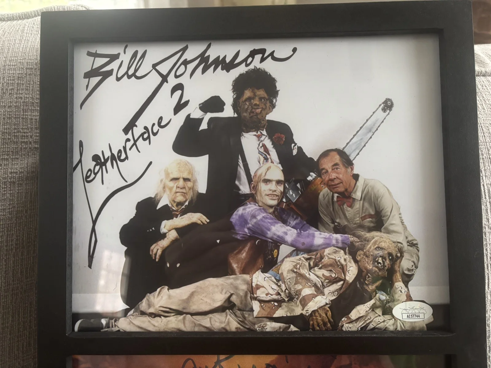 Bill Johnson — Bill Johnson Caroline Williams signed Texas Chainsaw Massacre 2 8x10 Leatherface, image 2