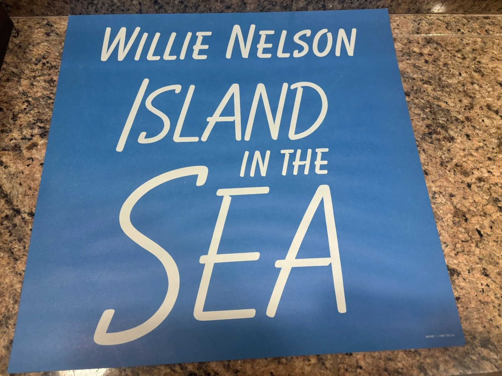 Willie Nelson — * WILLIE NELSON * signed 1987 12x12"Islands In the Sea" album flat, image 3
