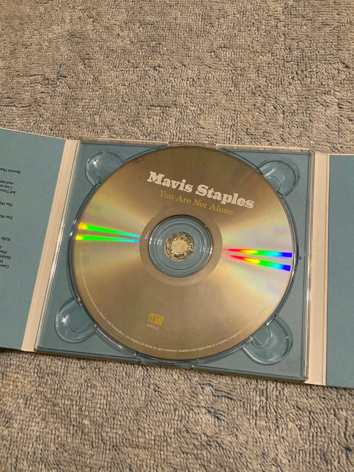 Mavis Staples You Are Not Alone CD Signed Autographed Autograph, image 2