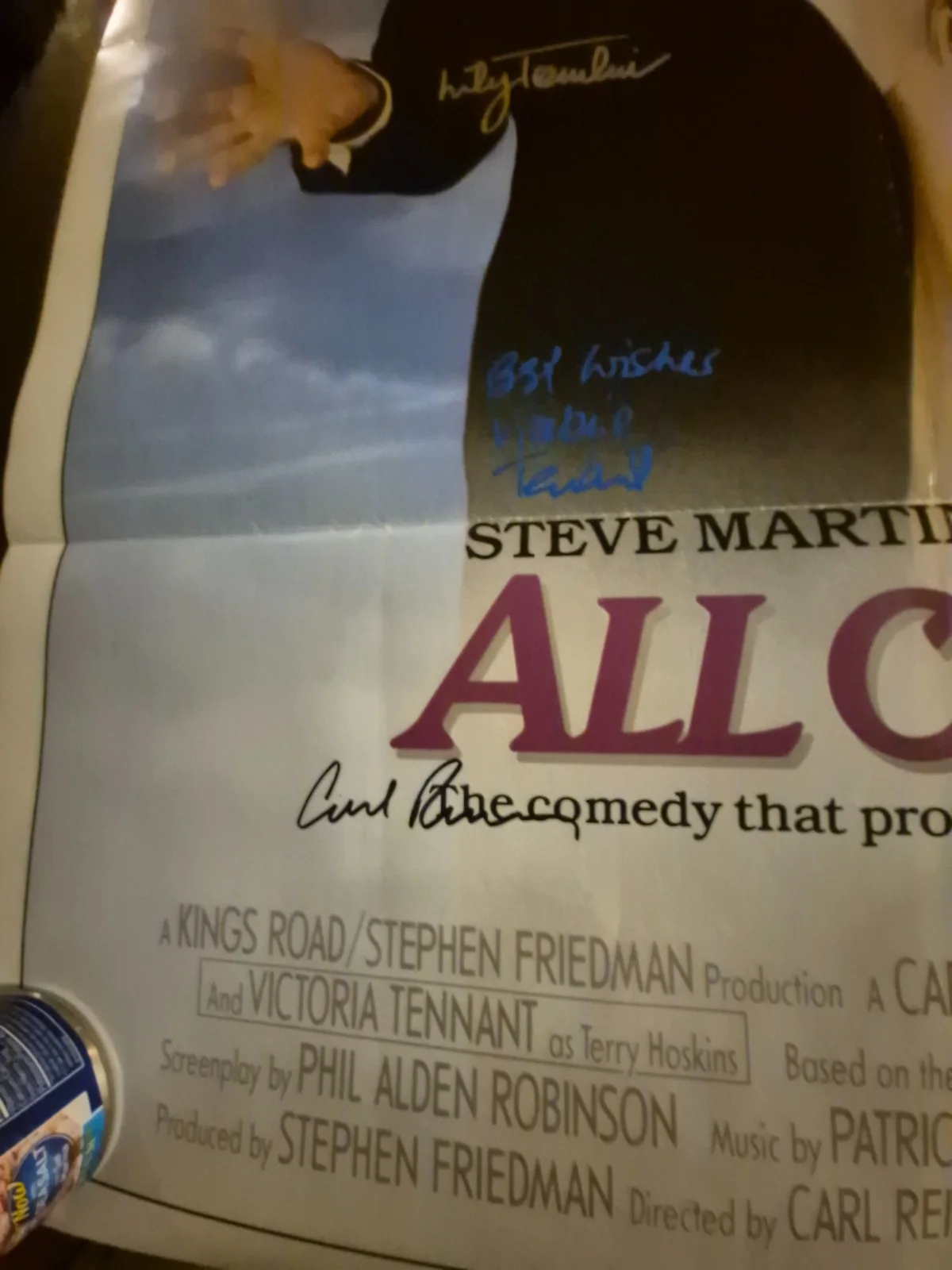 see below — ALL OF ME-STEVE MARTIN CAST SIGNED MOVIE POSTER-w/COA ekim, изображение 2