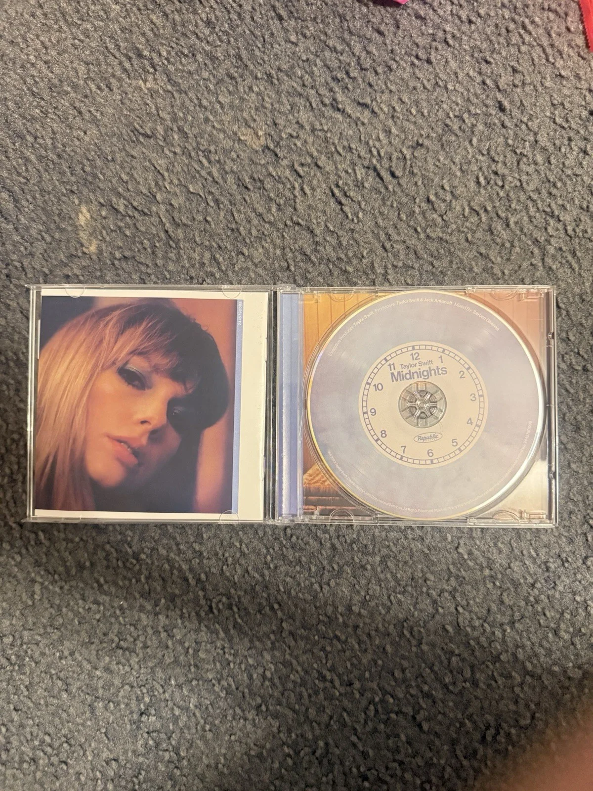 Opened Signed Midnights Taylor Swift CD And Autograph, image 3