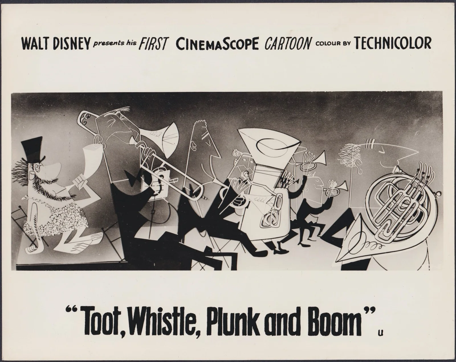 Toot, Whistle, Plunk and Boom 8x ORIGINAL UK FOH Lobby Cards Walt Disney 1953, изображение 2