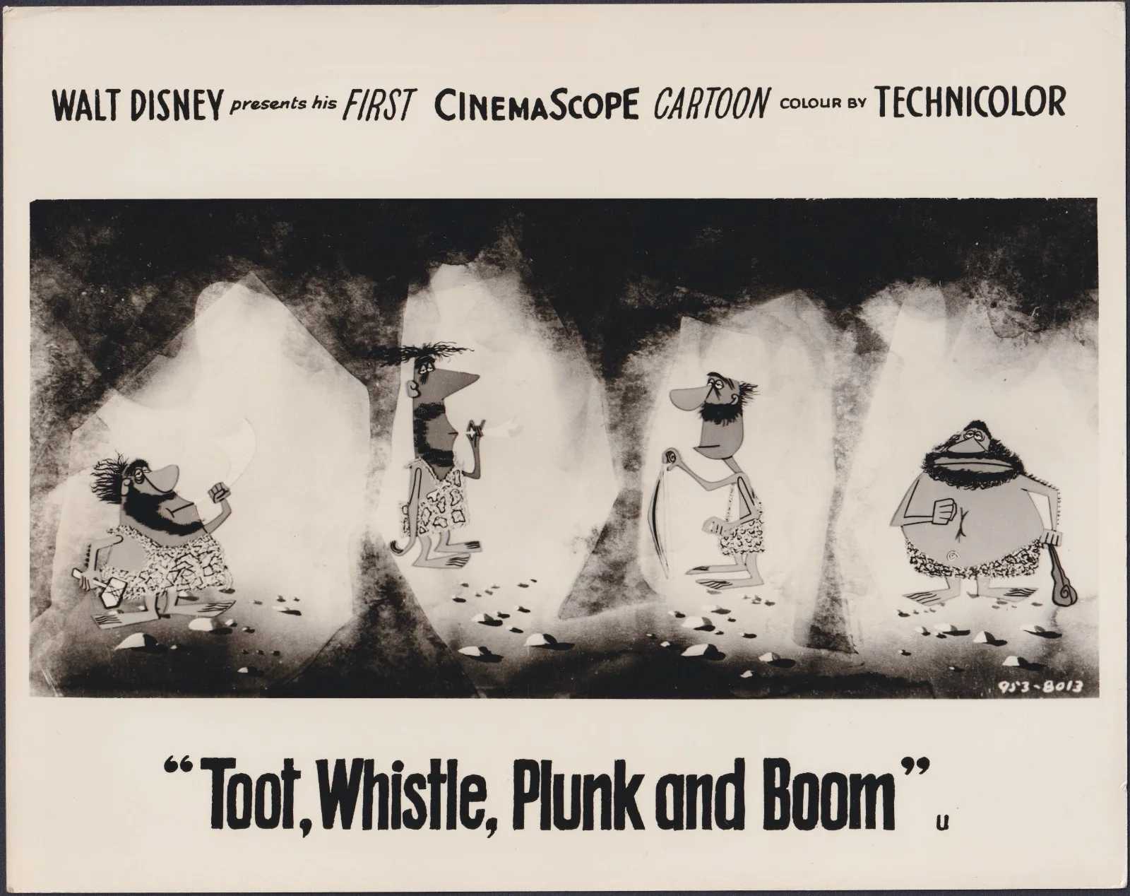 Toot, Whistle, Plunk and Boom 8x ORIGINAL UK FOH Lobby Cards Walt Disney 1953, изображение 3