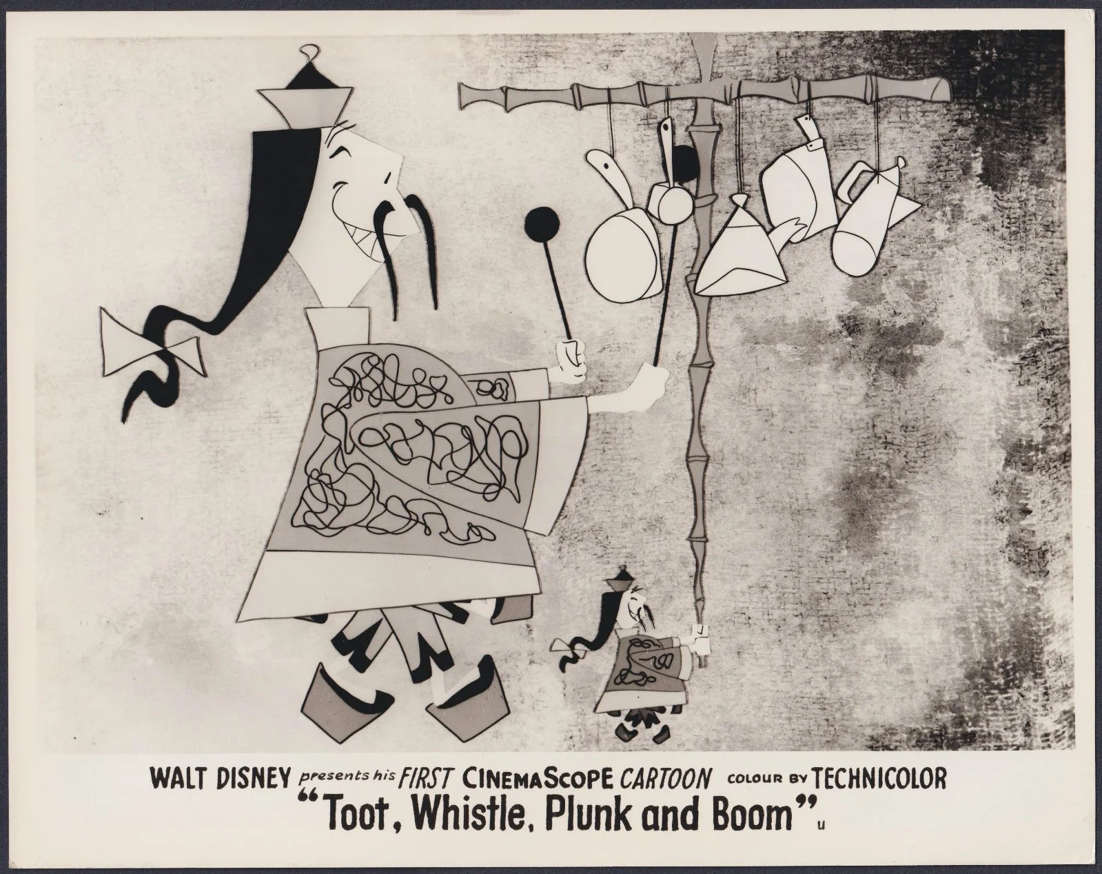 Toot, Whistle, Plunk and Boom 8x ORIGINAL UK FOH Lobby Cards Walt Disney 1953, изображение 5