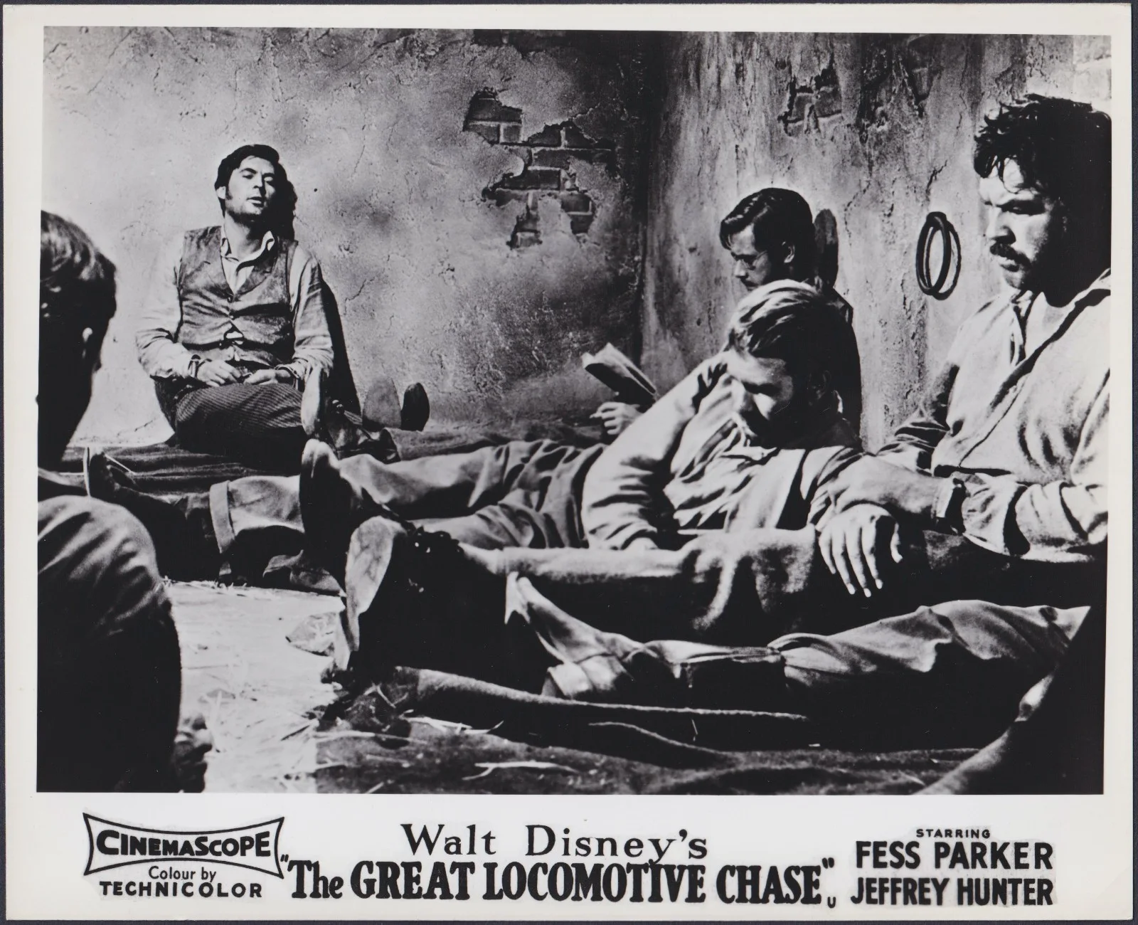 Great Locomotive Chase 8x ORIGINAL UK FOH Lobby Cards Disney Fess Parker 1956, изображение 4