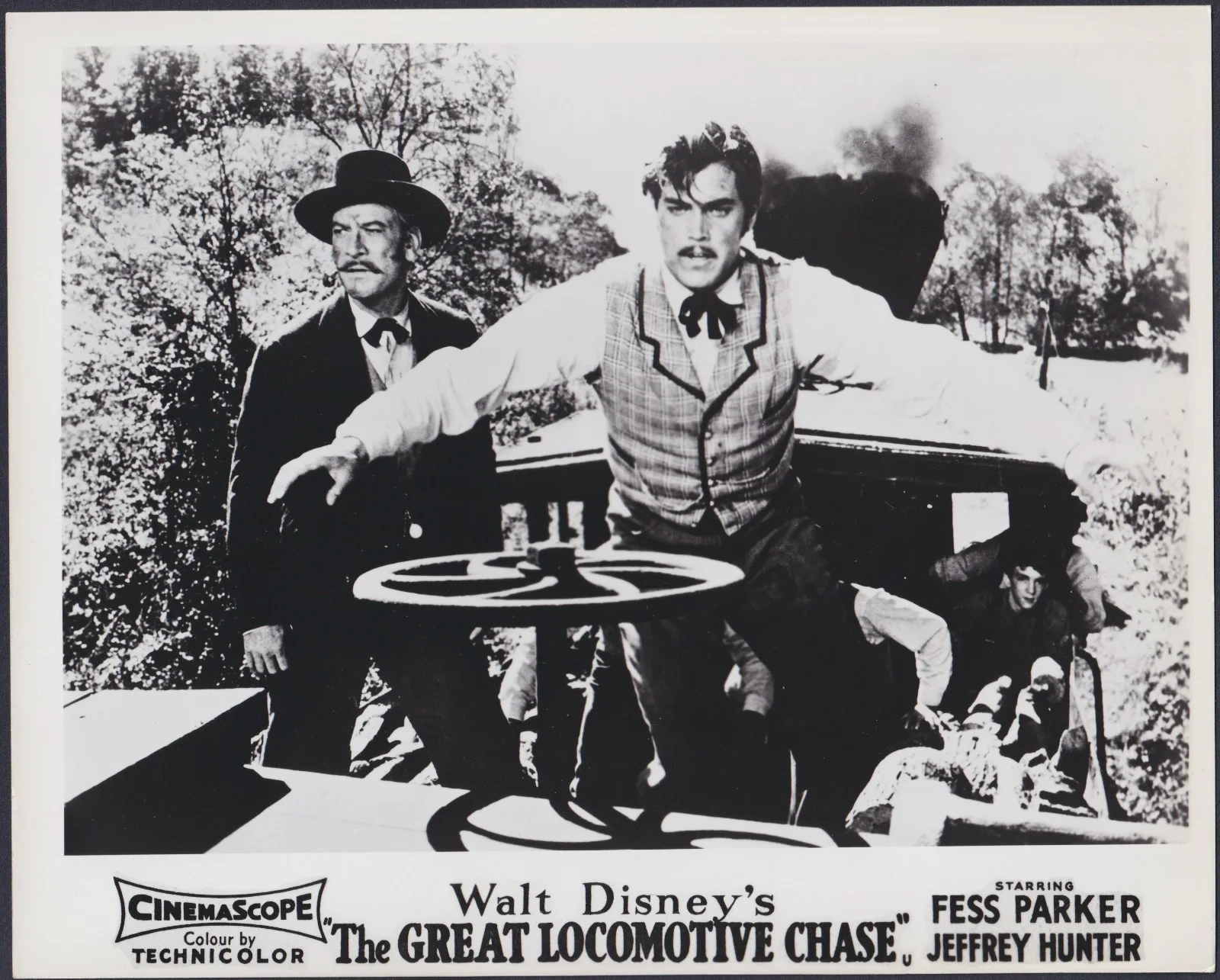 Great Locomotive Chase 8x ORIGINAL UK FOH Lobby Cards Disney Fess Parker 1956, изображение 5
