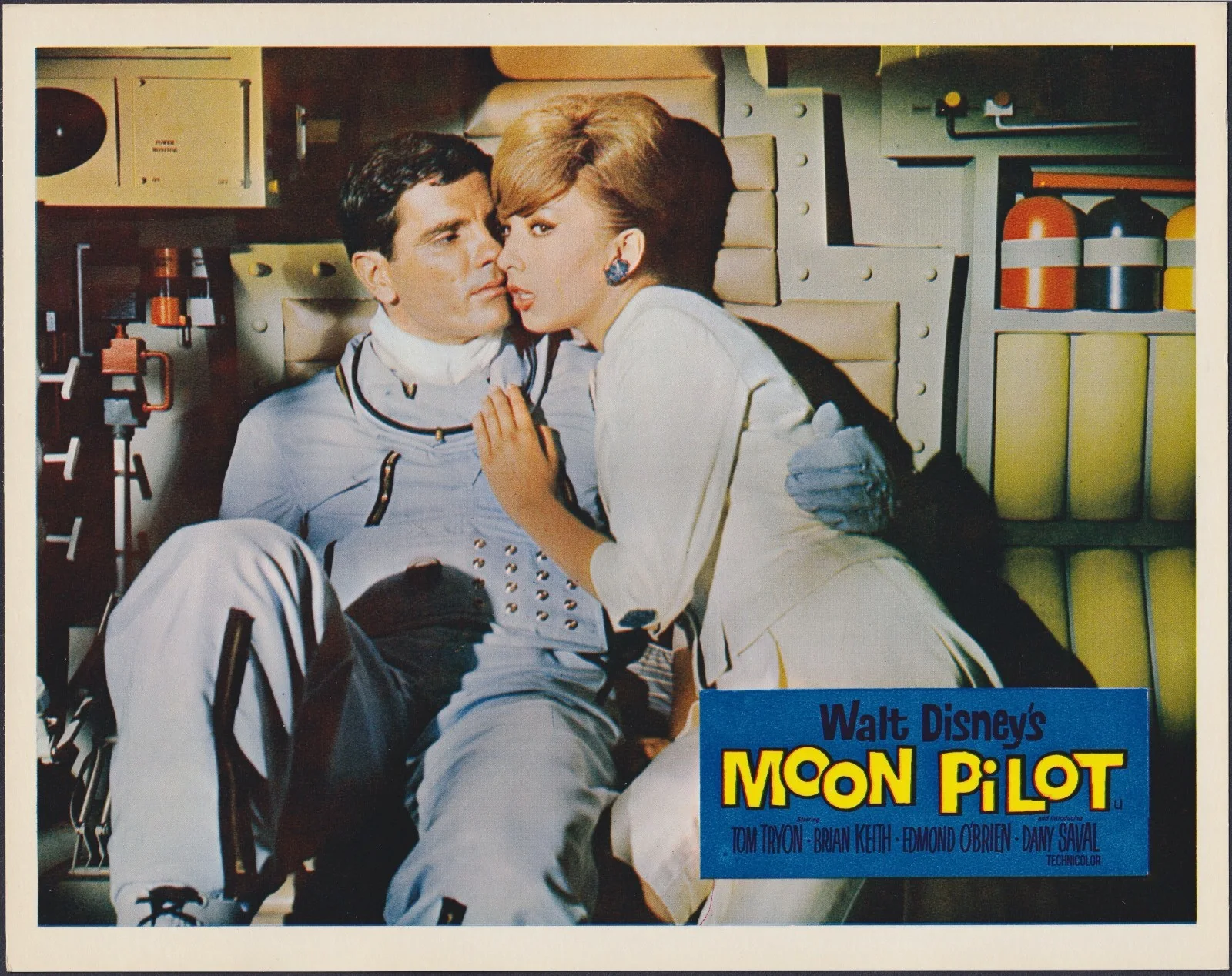 Moon Pilot 8x ORIGINAL UK FOH Lobby Cards Disney Tom Tryon Brian Keith 1962, изображение 3