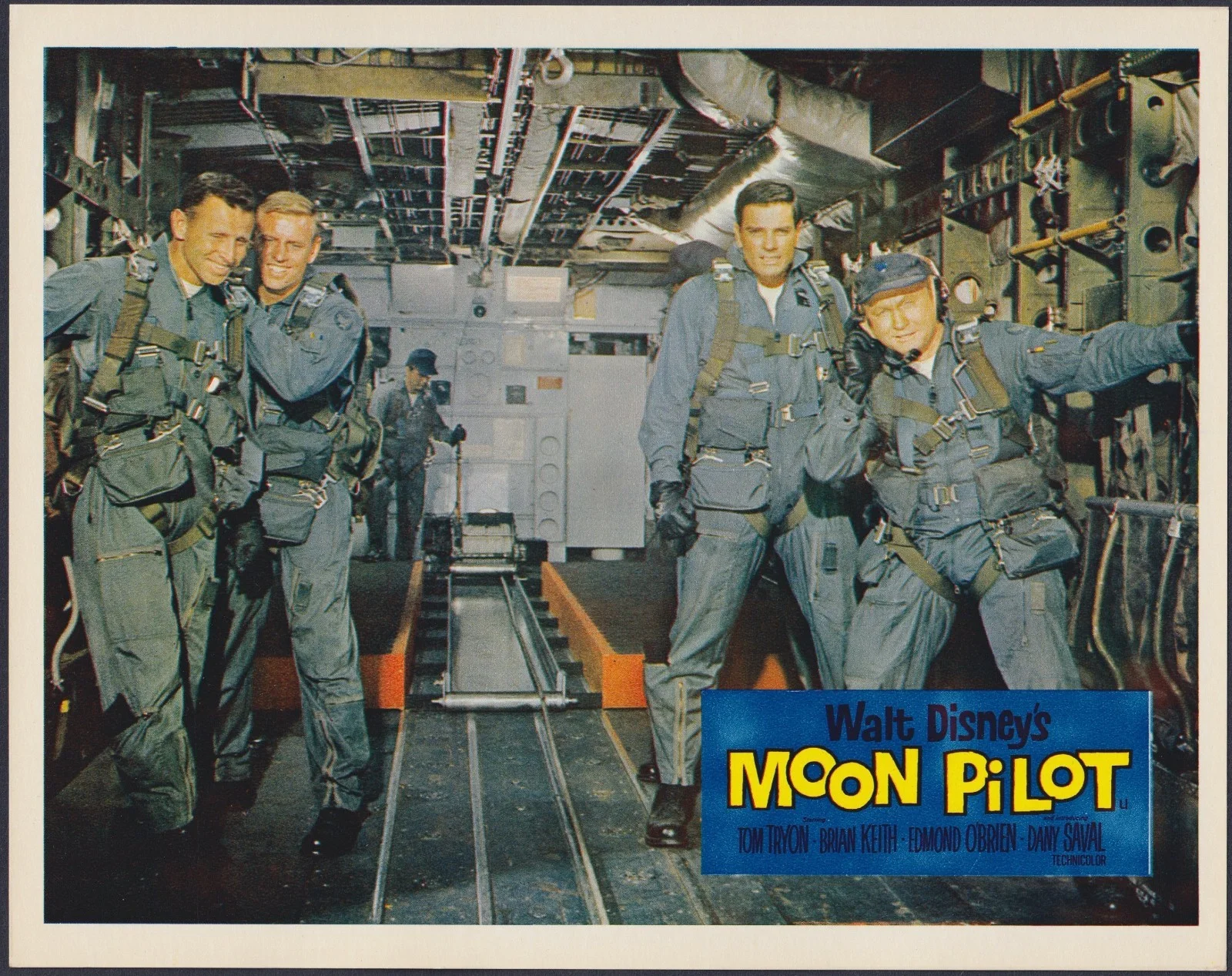 Moon Pilot 8x ORIGINAL UK FOH Lobby Cards Disney Tom Tryon Brian Keith 1962, изображение 4