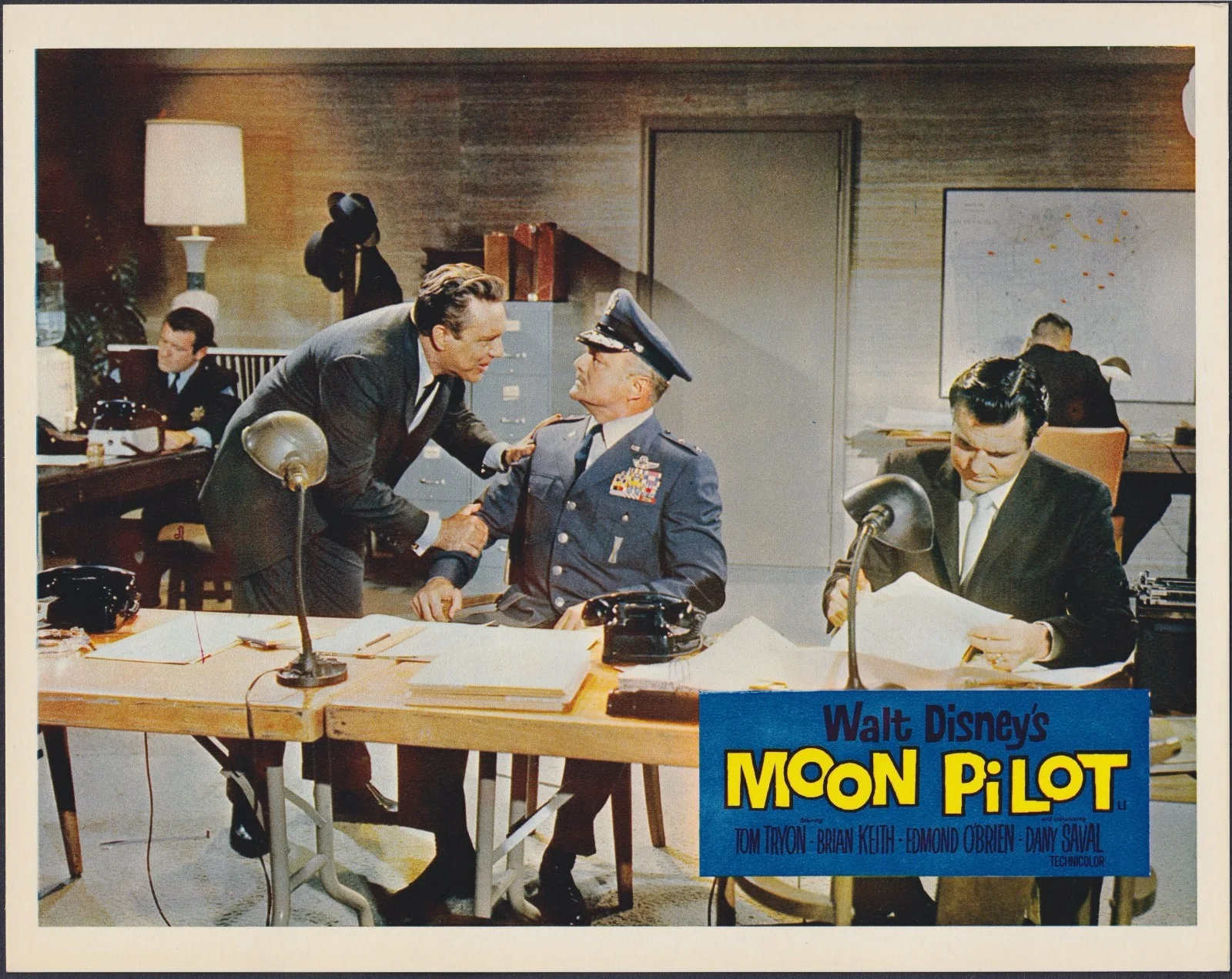 Moon Pilot 8x ORIGINAL UK FOH Lobby Cards Disney Tom Tryon Brian Keith 1962, изображение 5