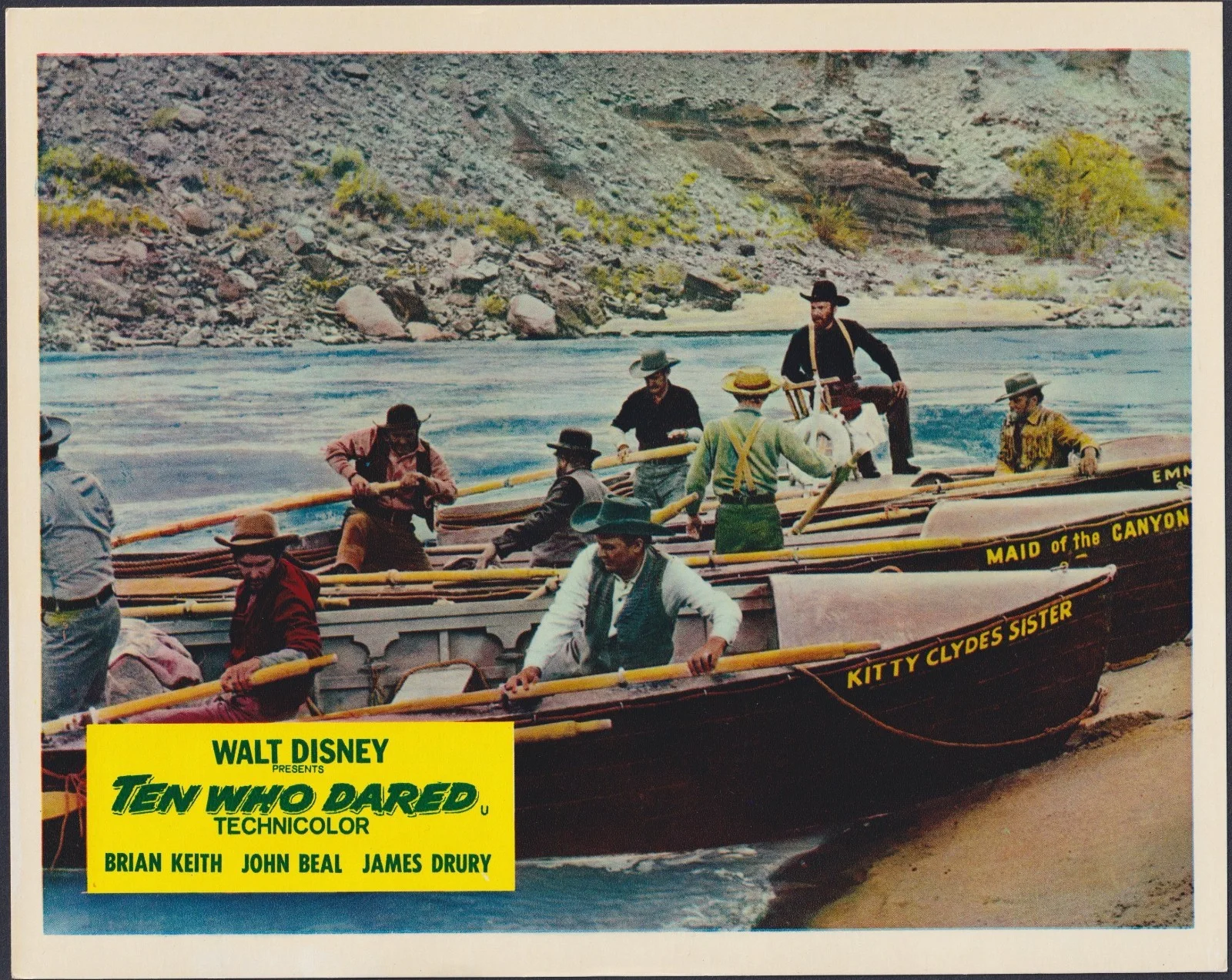 Ten Who Dared 8x ORIGINAL UK FOH Lobby Cards Disney Brian Keith 1960, image 4