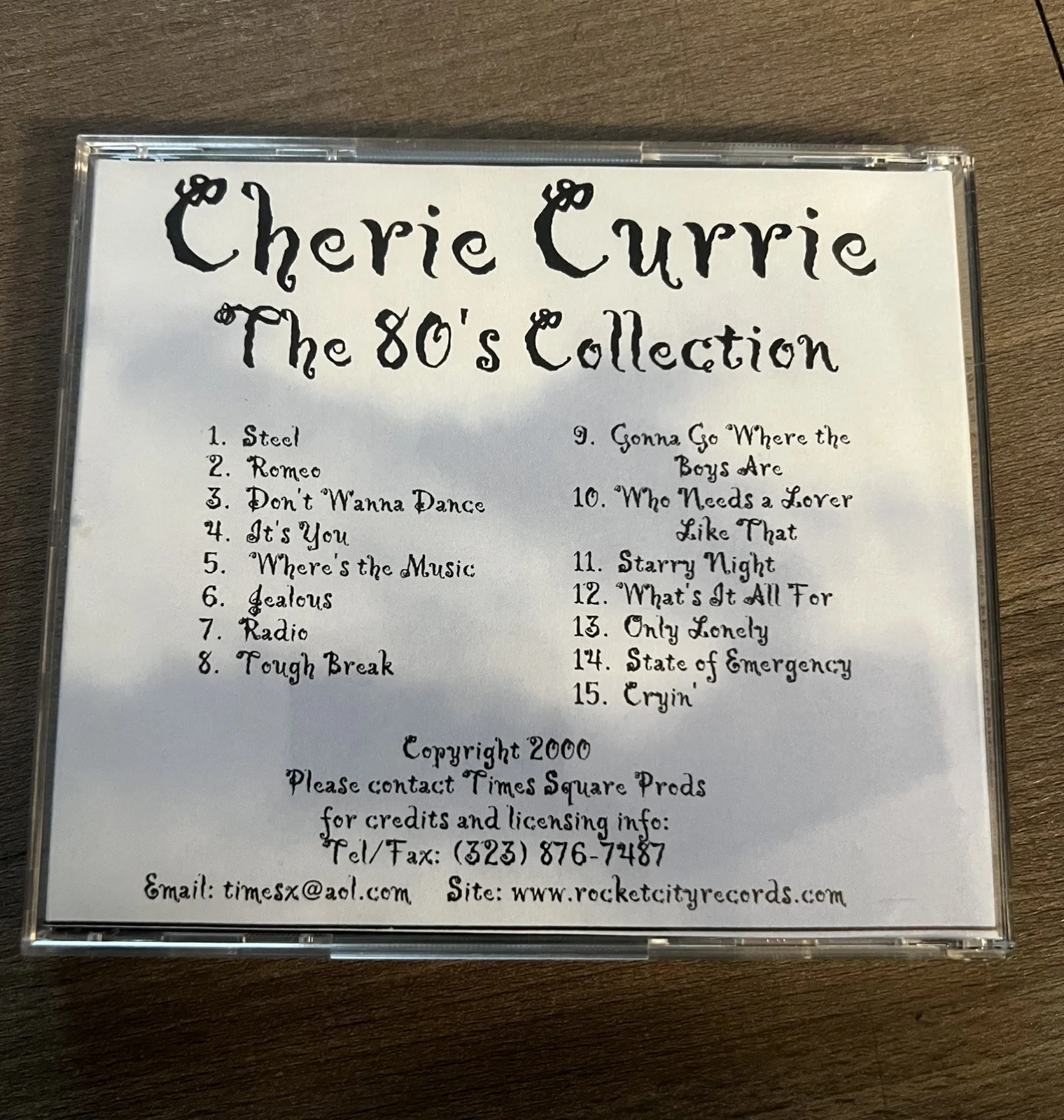 Cherie Currie the 80's Collection Exclusive 15 Track CD the Runaways - Signed, изображение 2