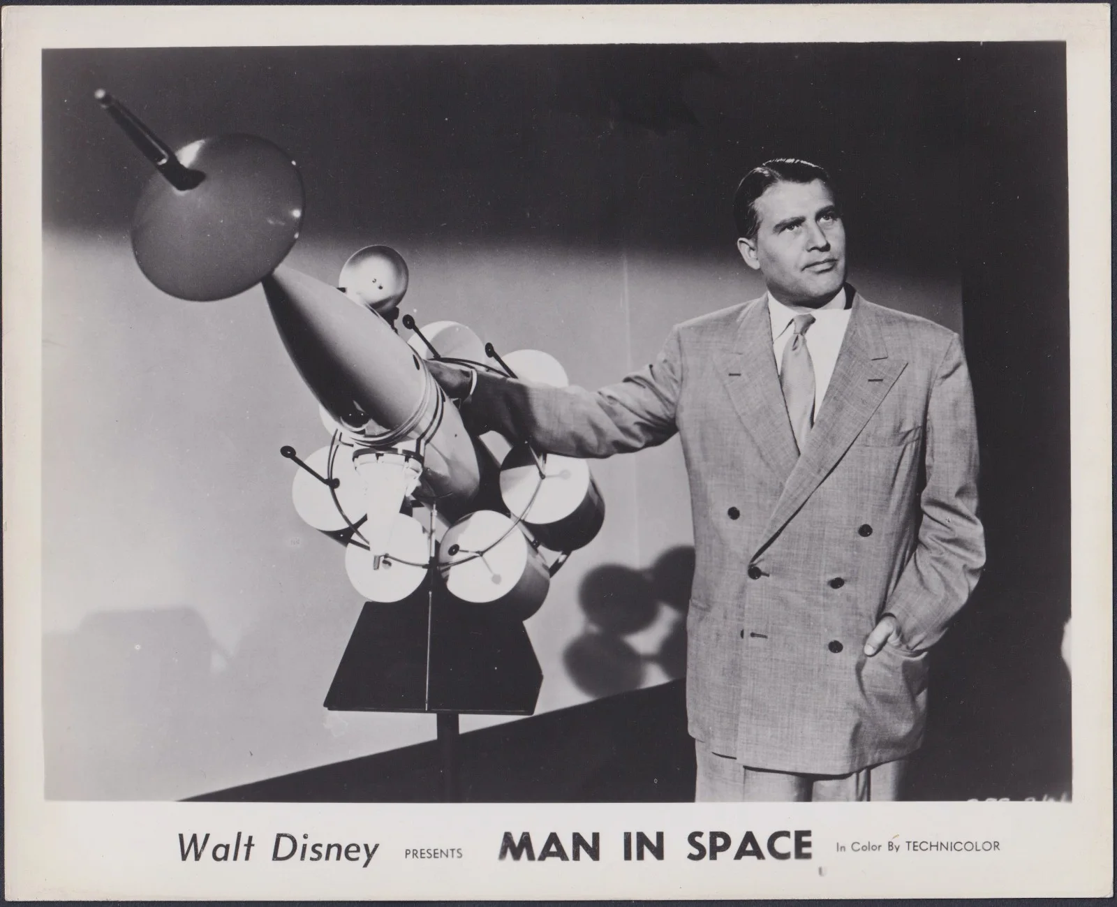 Man in Space 8x ORIGINAL UK FOH Lobby Cards Walt Disney Wernher von Braun 1955, изображение 4