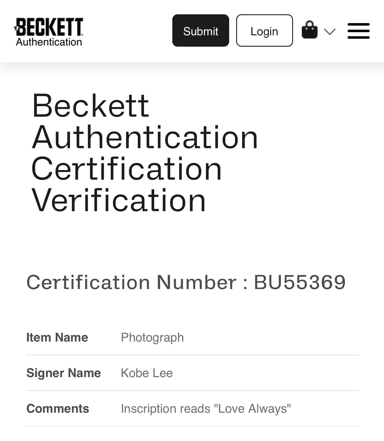 Kobe Lee Adult Film Star 8X10 Photo Hand Signed With Beckett COA, изображение 2