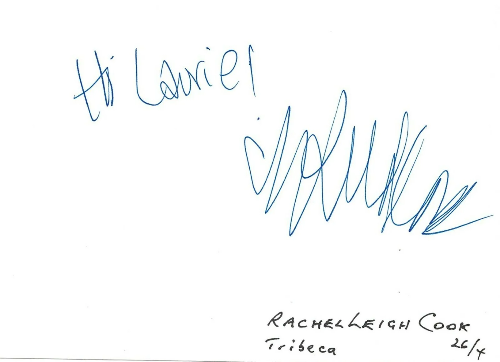 Rachael Leigh Cook — Rachael Leigh Cook Shes All That Autographed Signed Album Page AMCo COA 5576