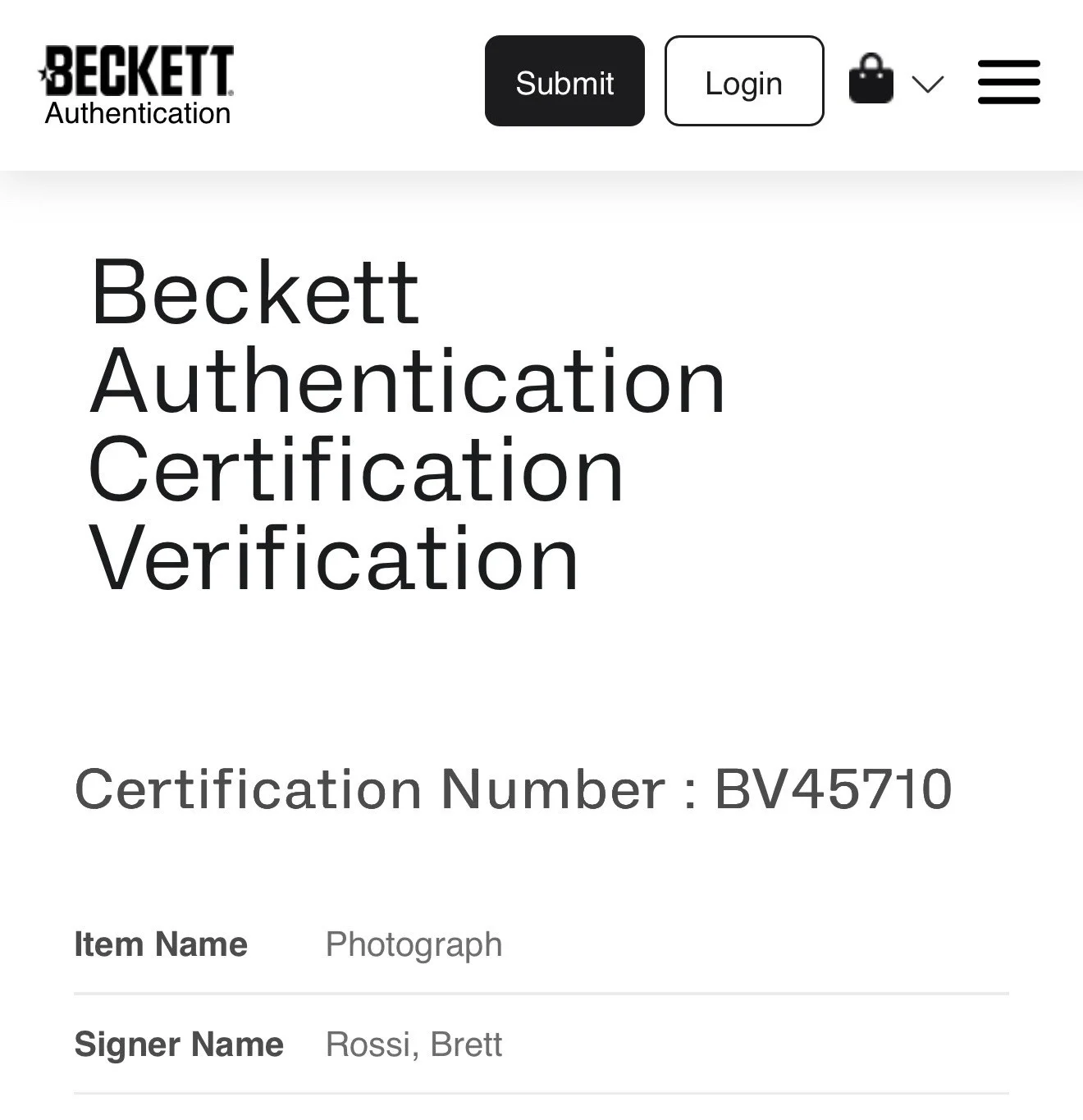 Brett Rossi Adult Film Star 8X10 Photo Hand Signed With Beckett COA, изображение 2