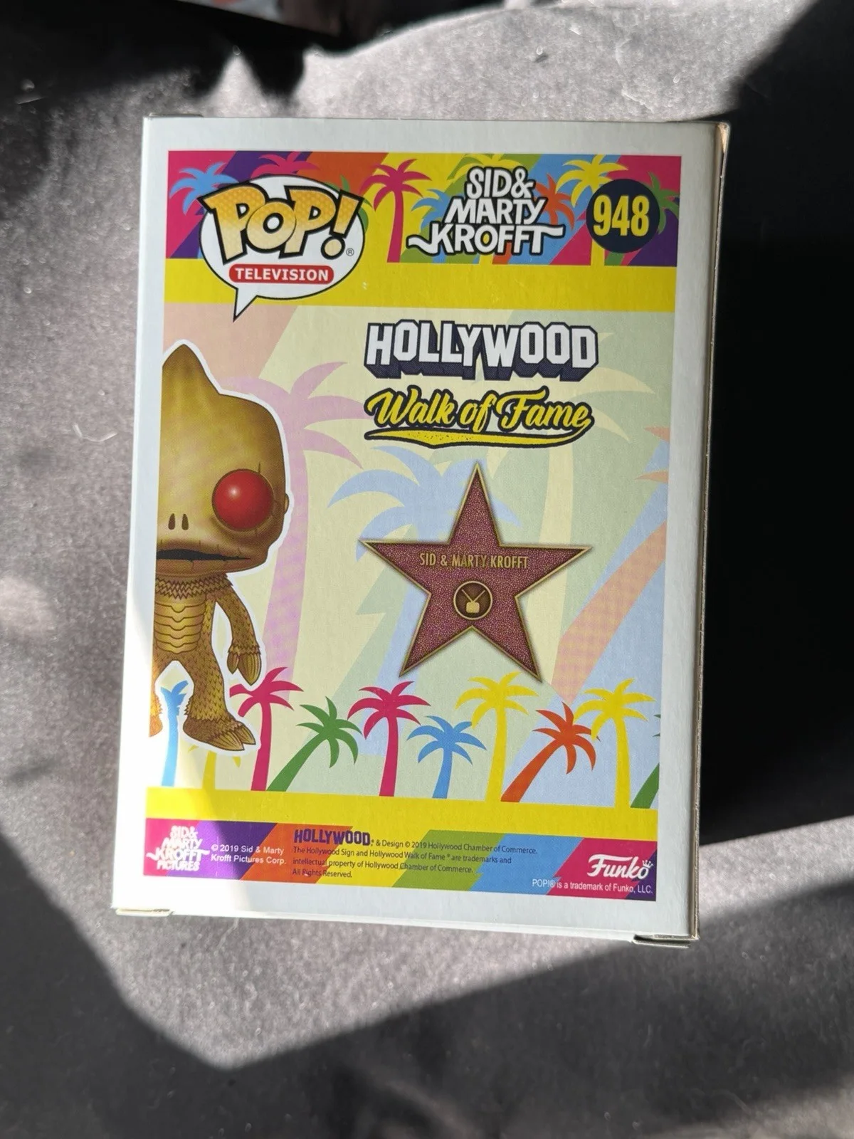 Sid Krofft — Funko Signed HR Pufnstuf Sleestak Gold Hollywood Walk Fame Sid Marty Krofft COA, изображение 3