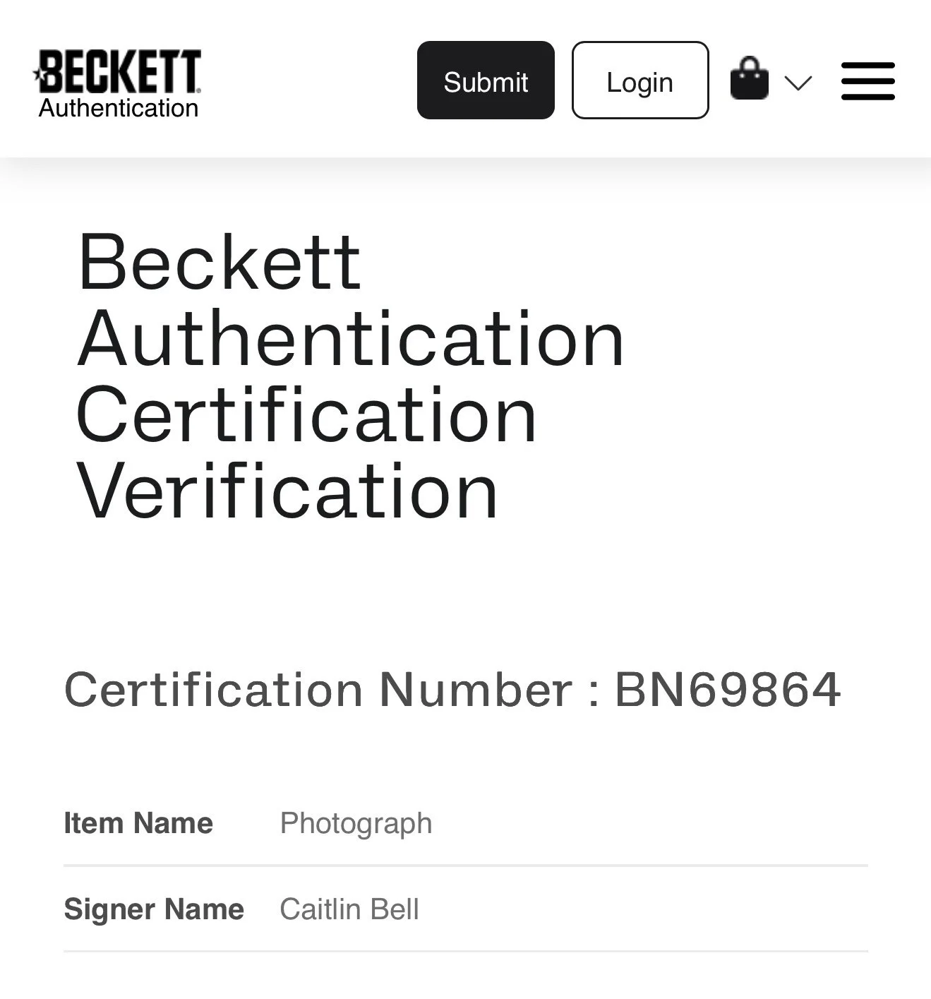 Caitlin Bell Adult Film Star 8X10 Photo Hand Signed With Beckett COA, изображение 2