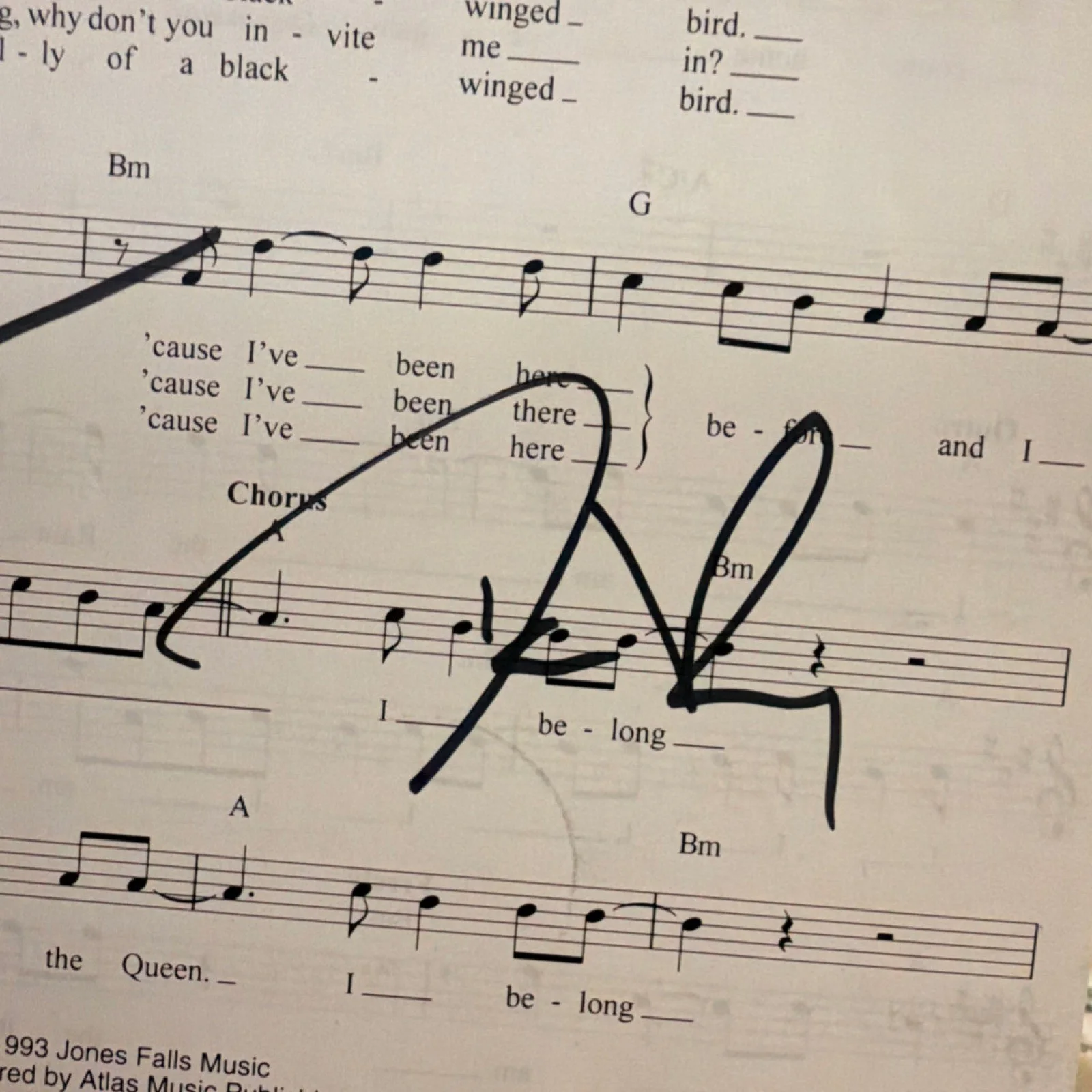 Rain King Original Signed Sheet Music, image 3