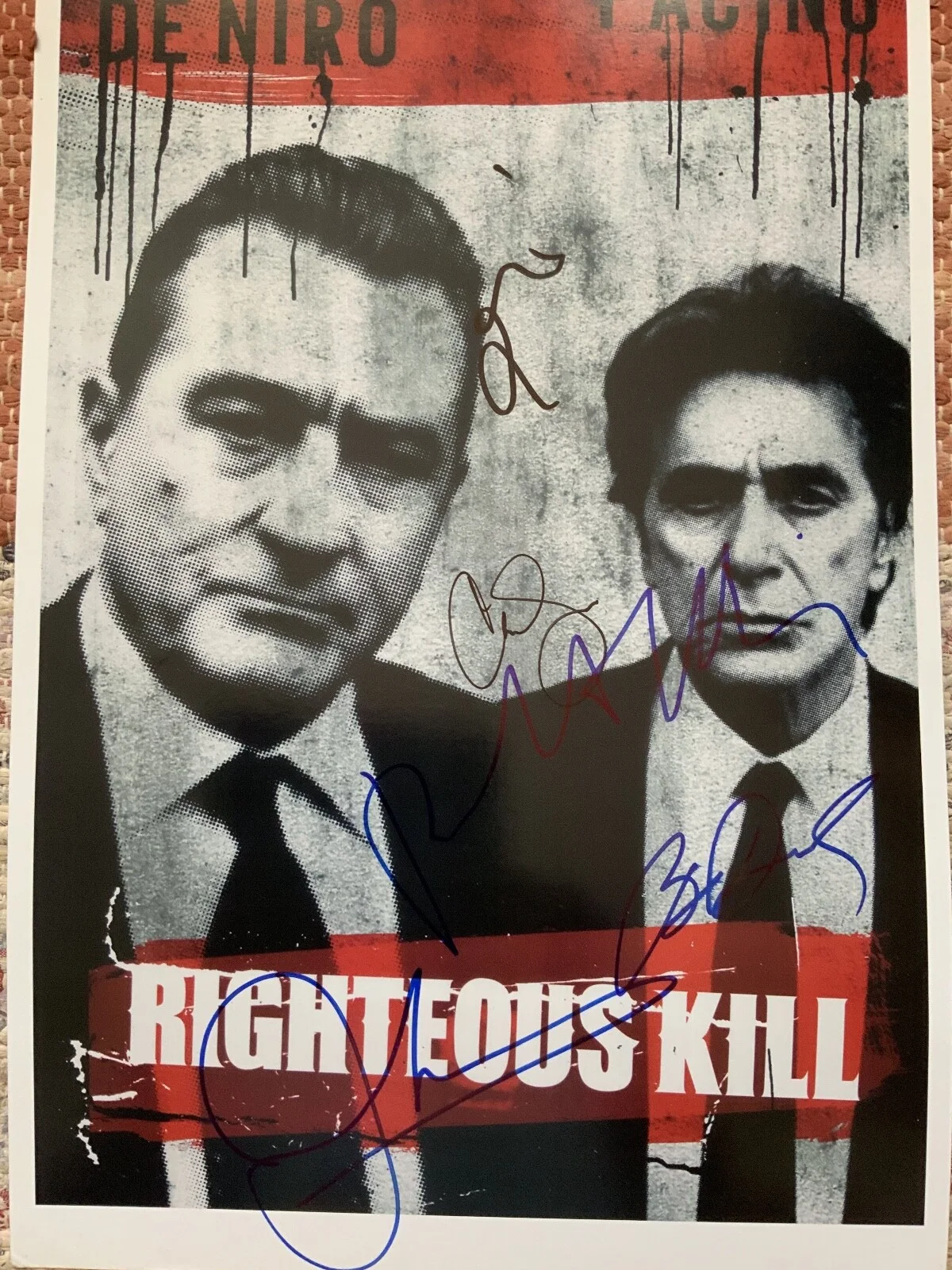 Robert DeNiro, Al Pacino, Carla Gugino, Brian Dennehy — Robert De Niro, Al Pacino, Brian Dennehy, Carla Gugino & Cast signed Poster, изображение 2