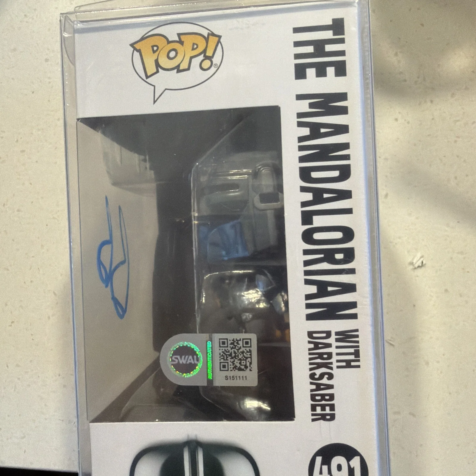 Bill Burr — Bill Burr Signed Funko “The Mandalorian With Dark Saber” Rare!!!!, изображение 5