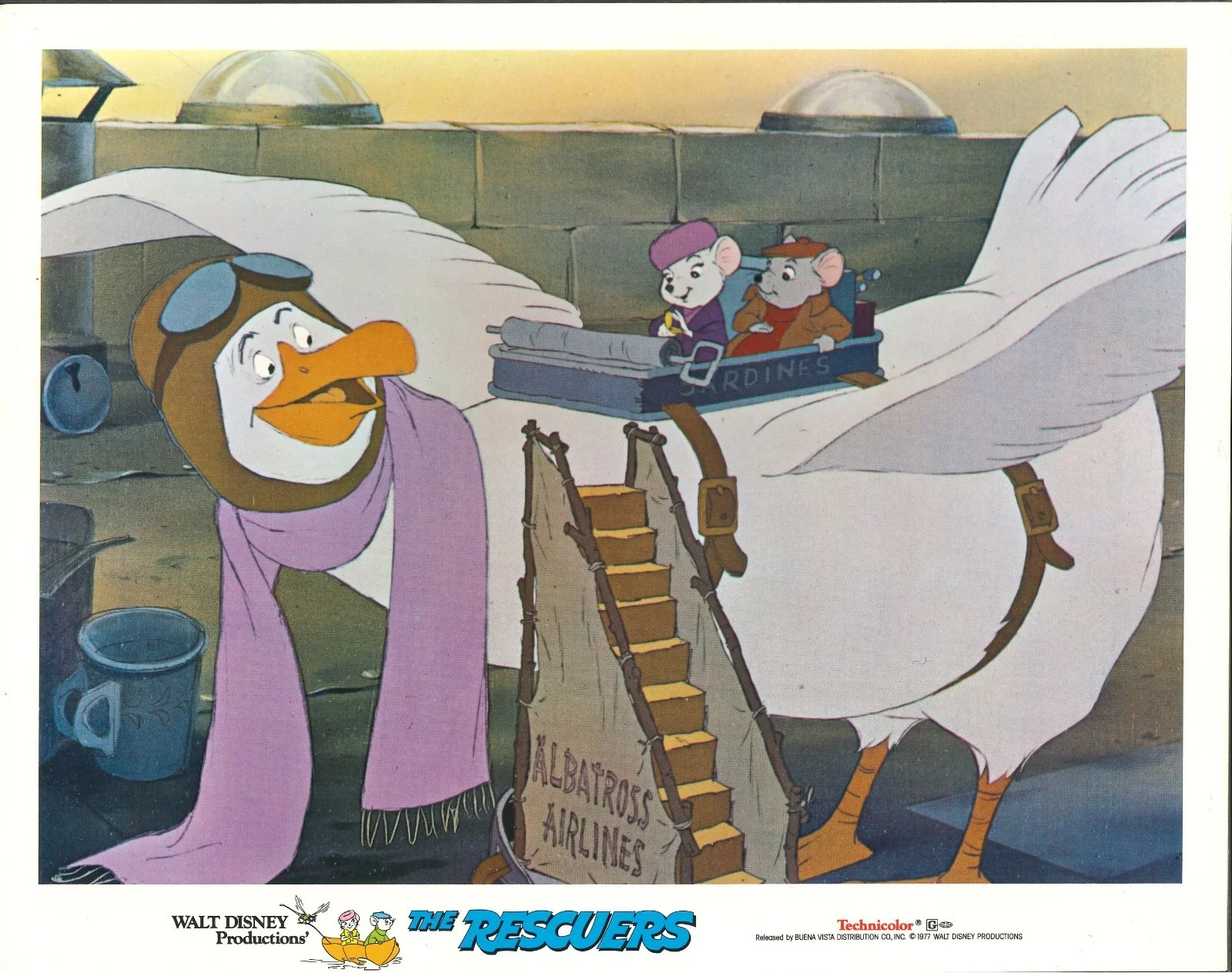 The Rescuers 5x ORIGINAL US Lobby Cards Disney 1977, image 2
