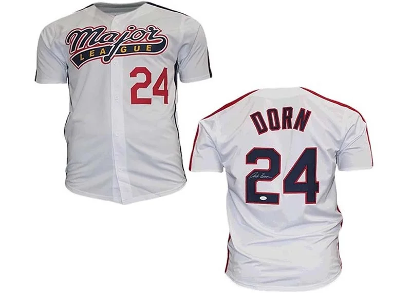 Corbin Bernsen Autographed Baseball Jersey Major League The Movie "Dorn" (JSA), изображение 4