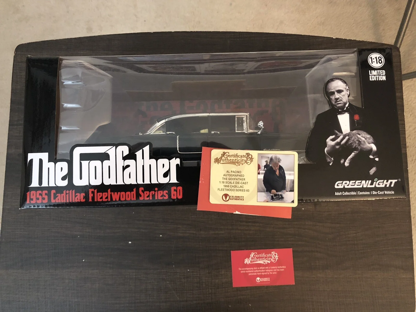 Al Pacino Signed The Godfather 1/18 Scale Greenlight Die cast (CA), image 4