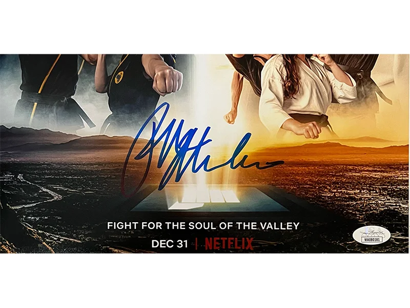 Ralph Macchio Autographed The Karate Kid Cobra Kai Color 11x14 Photo JSA, image 2