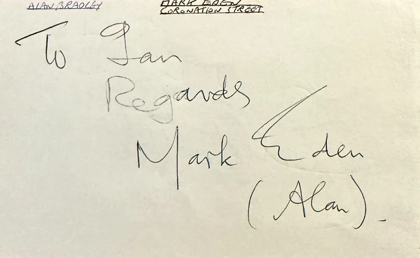 Charlton Heston, Mark Eden — CHARLTON HESTON & MARK EDEN Dual Signed Autograph 3x5 ALBUM PAGE Midway BEN-HUR, изображение 2