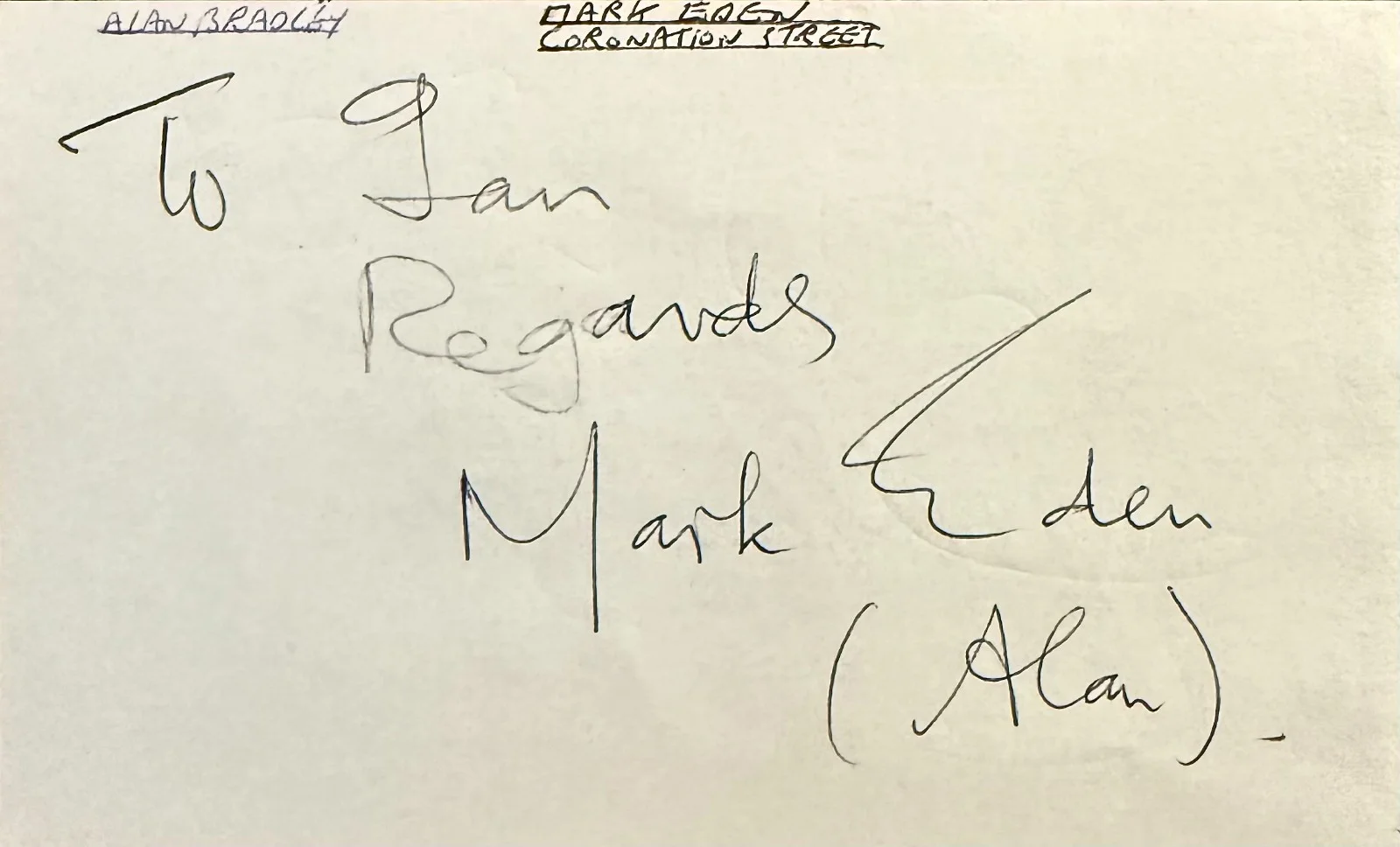Charlton Heston, Mark Eden — CHARLTON HESTON & MARK EDEN Dual Signed Autograph 3x5 ALBUM PAGE Midway BEN-HUR, изображение 4