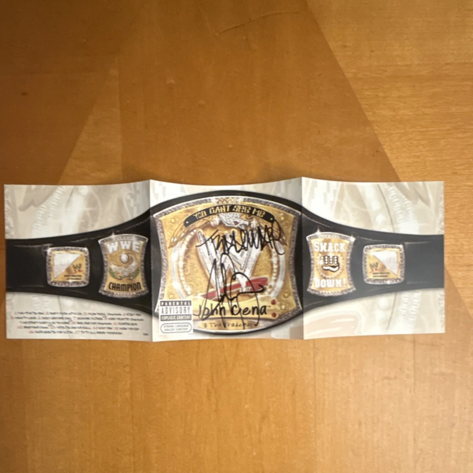 John Cena Autographed 'You Can't See Me' CD & Booklet WWE Original, изображение 3