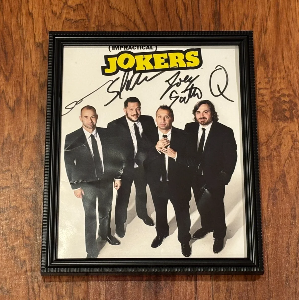 Joe Gatto, Murr, Sal Vulcano, Brian Quinn — IMPRACTICAL JOKERS (Joe,Q,Murr,Sal) Signed Autographed 8x10 Photo Framed