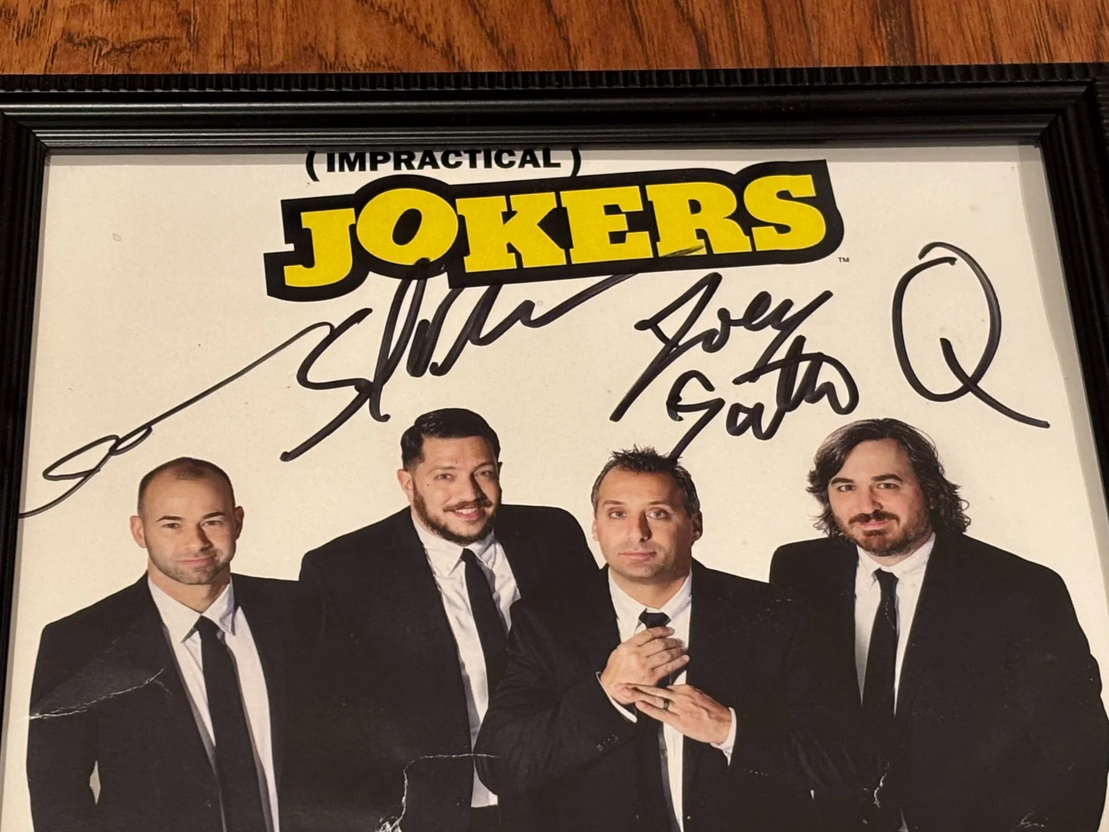 Joe Gatto, Murr, Sal Vulcano, Brian Quinn — IMPRACTICAL JOKERS (Joe,Q,Murr,Sal) Signed Autographed 8x10 Photo Framed, изображение 2