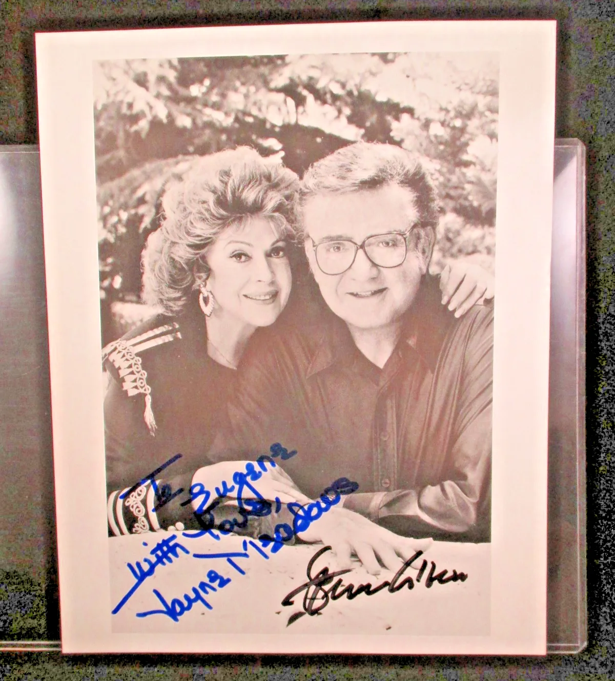 Steve Allen and Jayne Meadows — Steve Allen signed & spouse Jayne Meadows Autographed signed TATTLETALES 1976
