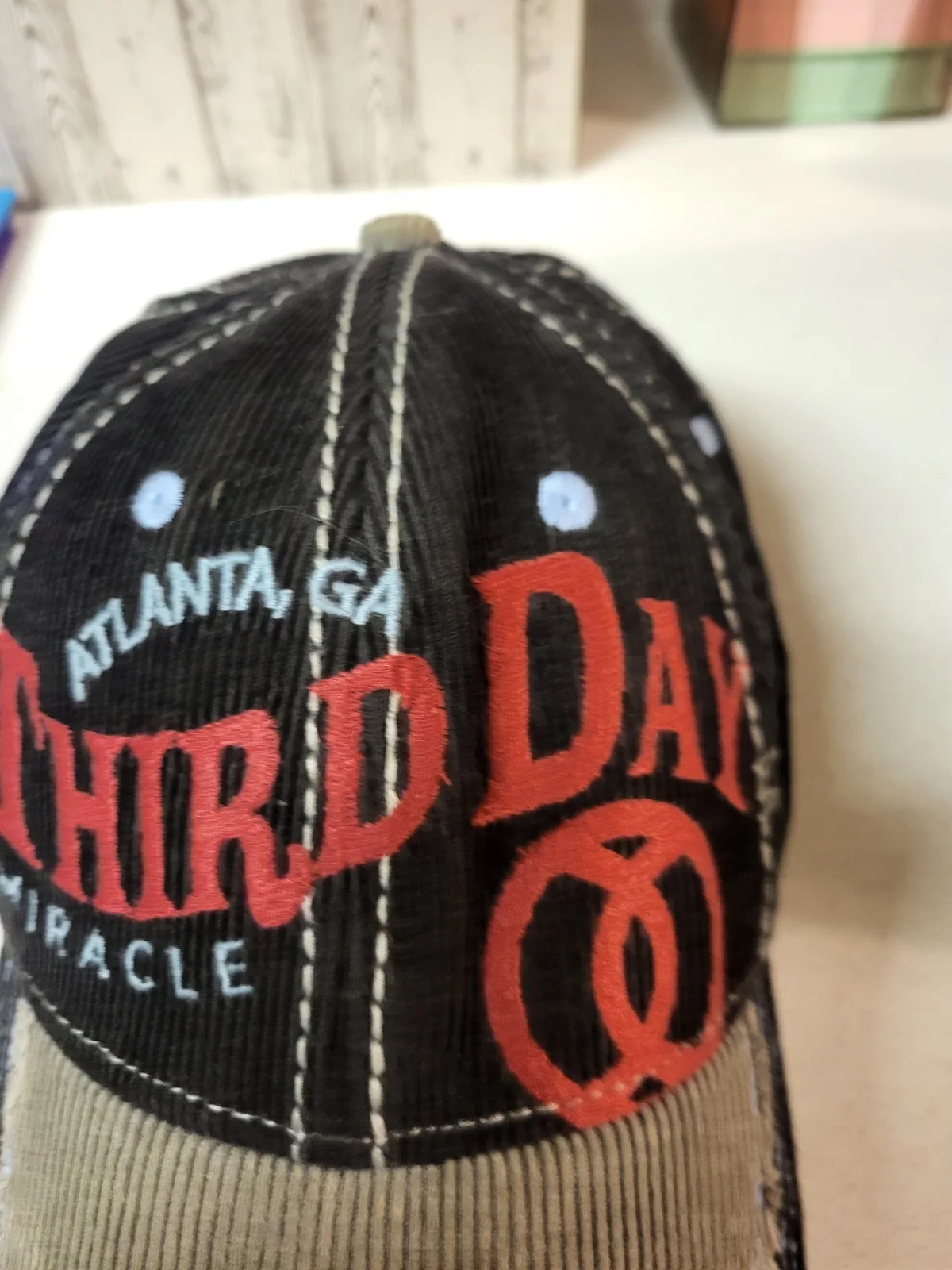 Third Day Miracle Tour Hat Band Cap Atlanta GA Corduroy, image 2
