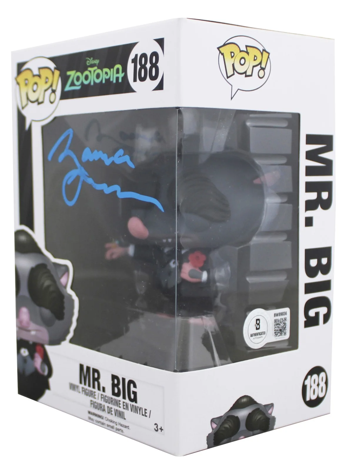 Maurice LaMarche — Maurice LaMarche Zootopia Signed Mr. Big #188 Funko Pop Figure BAS #BW89036, изображение 2