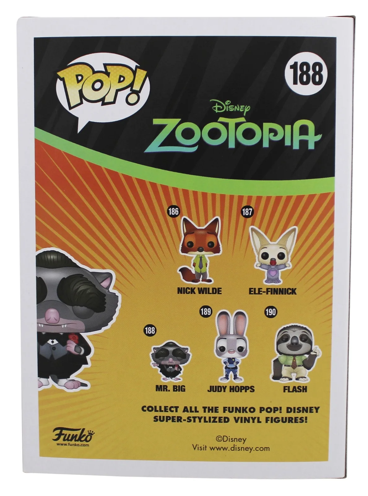 Maurice LaMarche — Maurice LaMarche Zootopia Signed Mr. Big #188 Funko Pop Figure BAS #BW89036, изображение 4