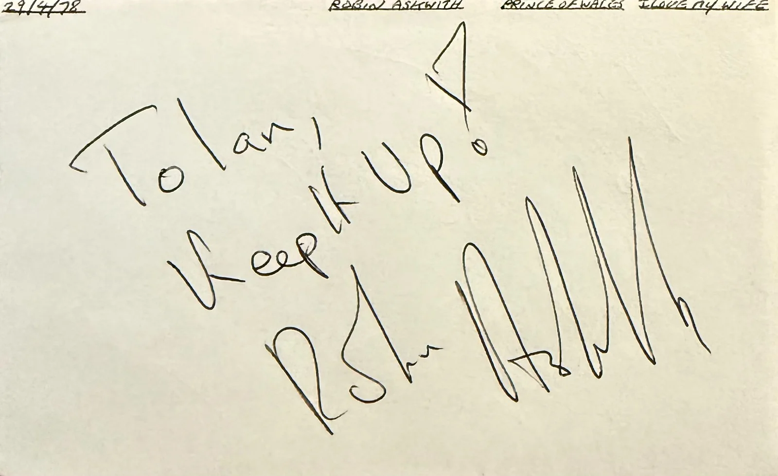 Tony Selby, Robin Askwith — TONY SELBY & ROBIN ASKWITH Dual Signed Autograph 3x5 ALBUM PAGE HORROR HOSPITAL, изображение 2