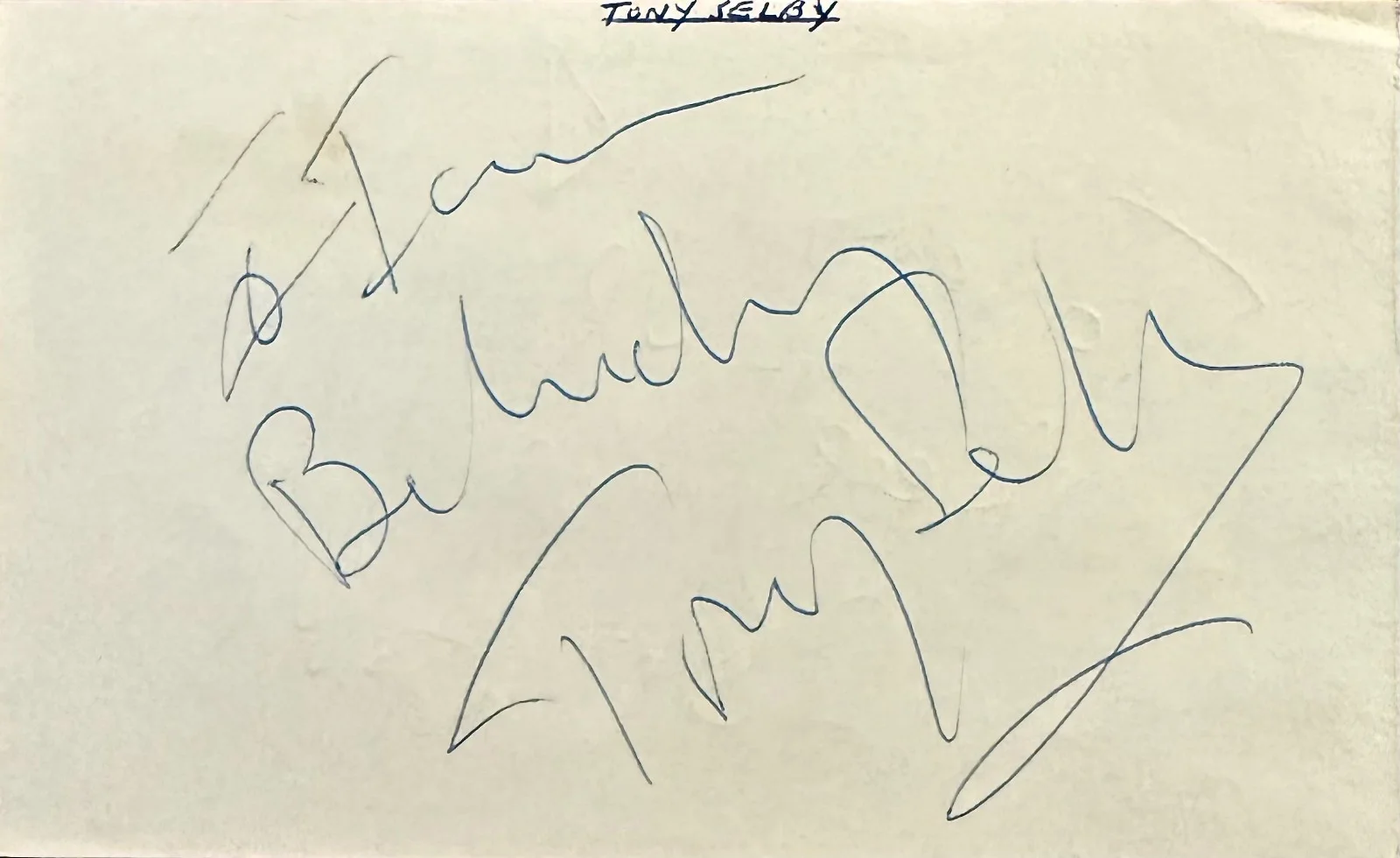 Tony Selby, Robin Askwith — TONY SELBY & ROBIN ASKWITH Dual Signed Autograph 3x5 ALBUM PAGE HORROR HOSPITAL, изображение 3