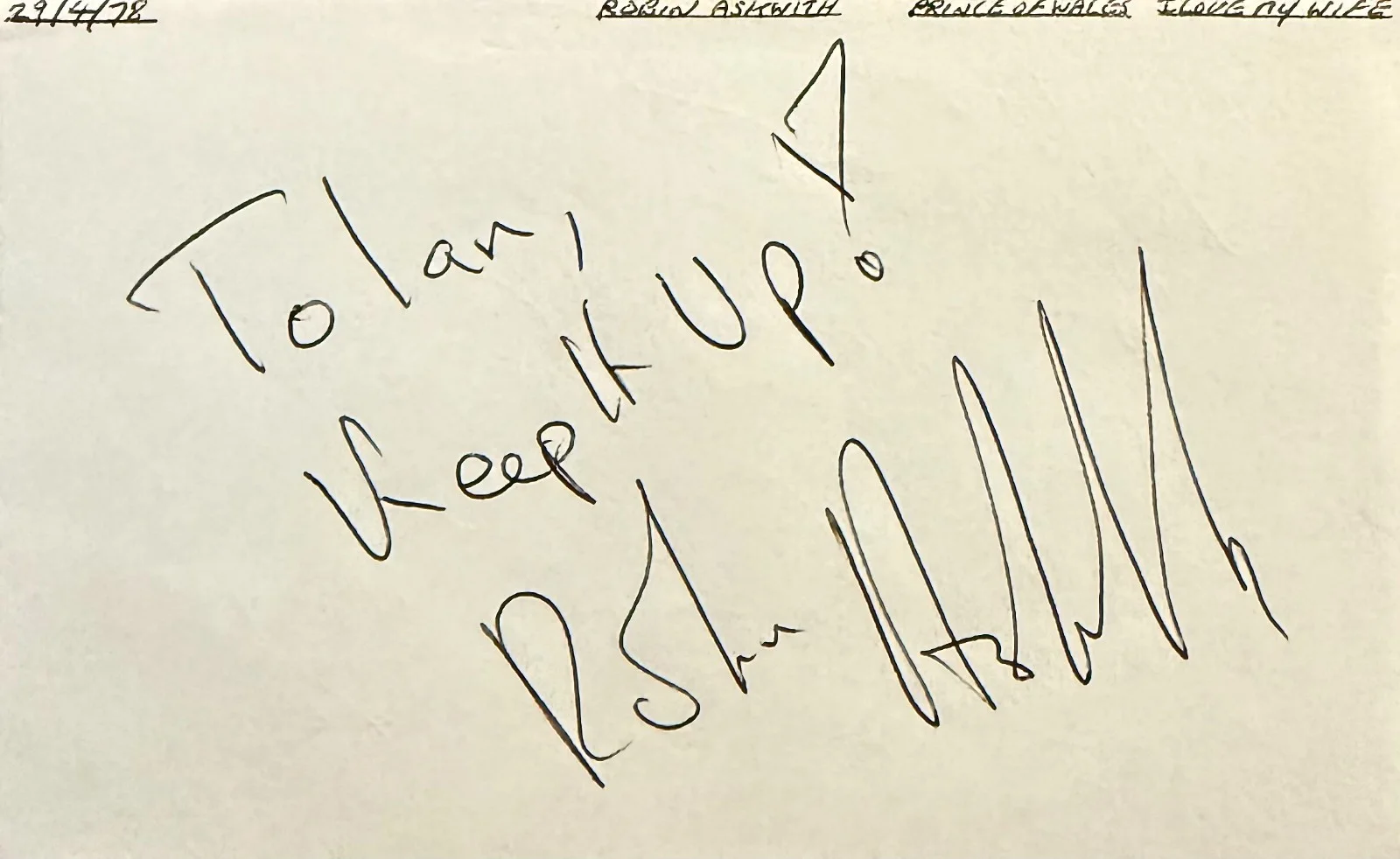 Tony Selby, Robin Askwith — TONY SELBY & ROBIN ASKWITH Dual Signed Autograph 3x5 ALBUM PAGE HORROR HOSPITAL, изображение 4